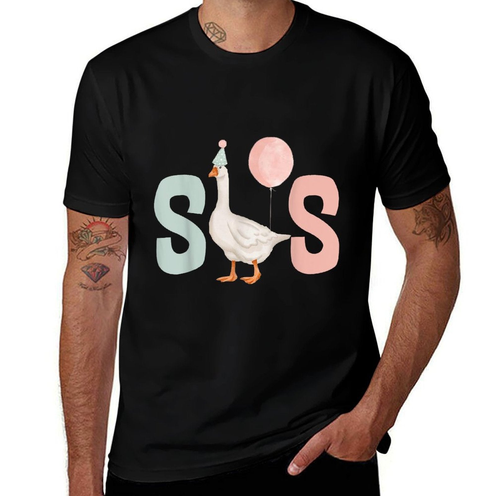 One Silly Goose Sister 1st First Birthday Family Matching Cotton T-Shirt