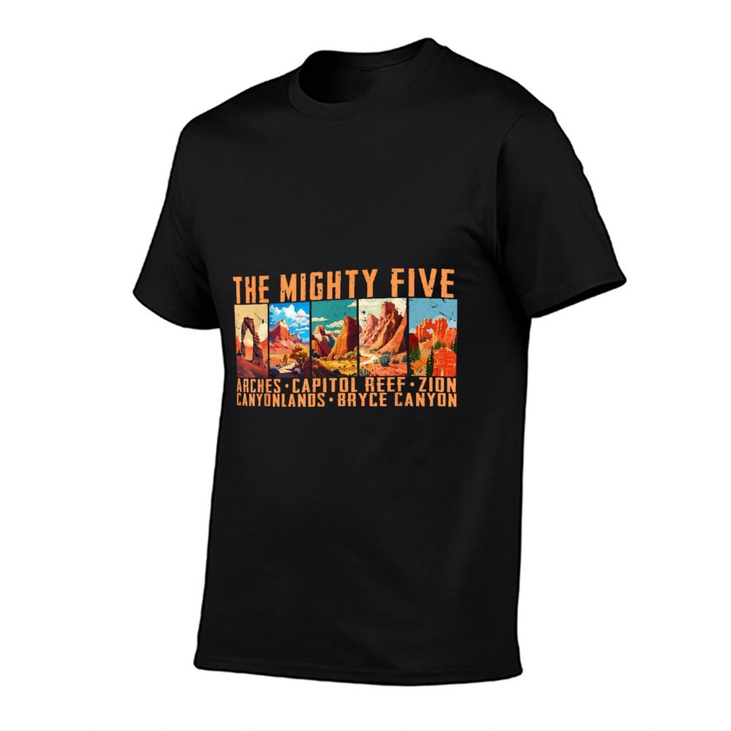 Vintage Moab Souvenir Big 5 Utah Mighty Five National Park Breathable T-Shirt