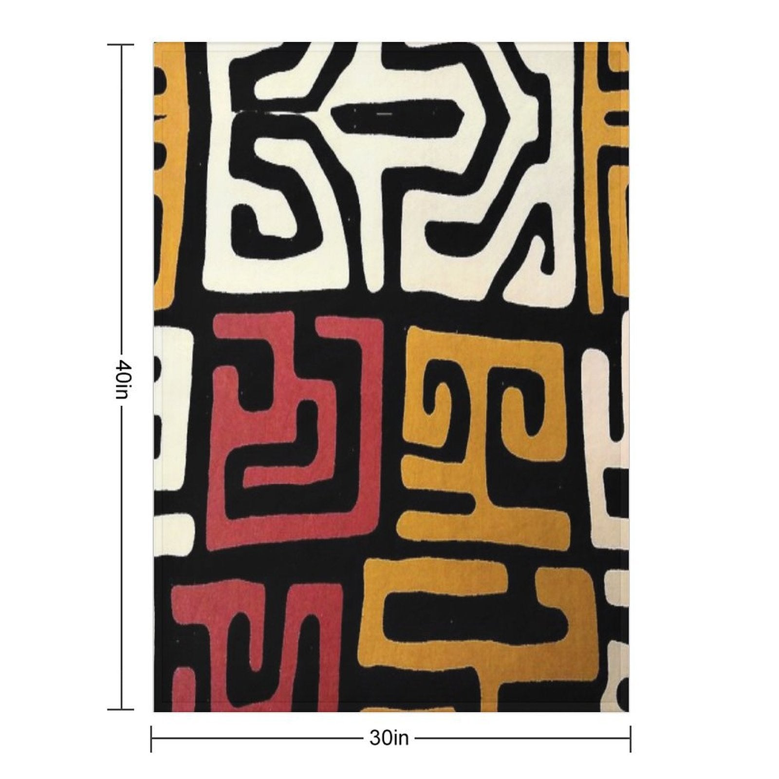 African Mudcloth All-season Throw Blanket