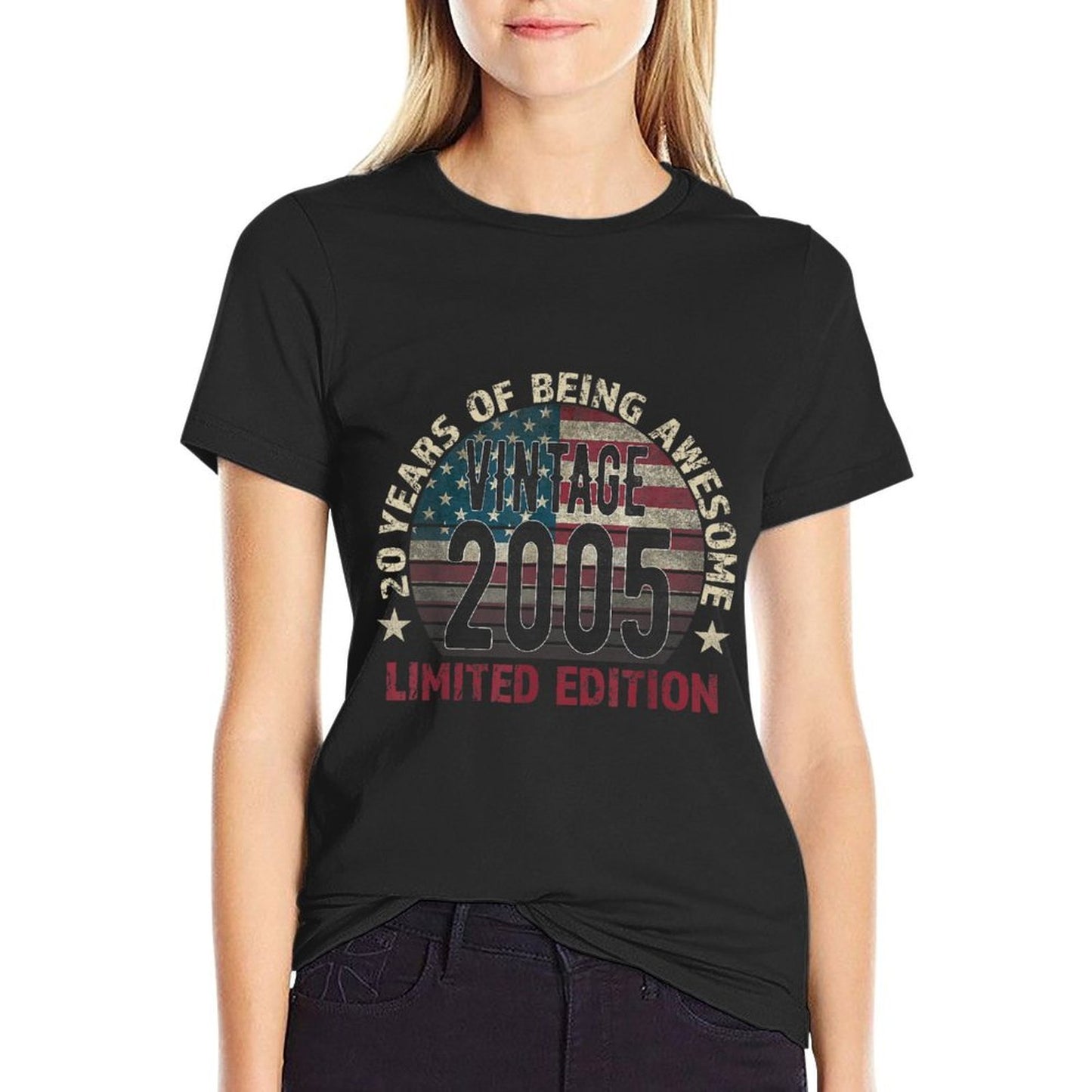 20th Birthday Gift Men Vintage Born 2005 Turning 20 Year Old Breathable T-Shirt