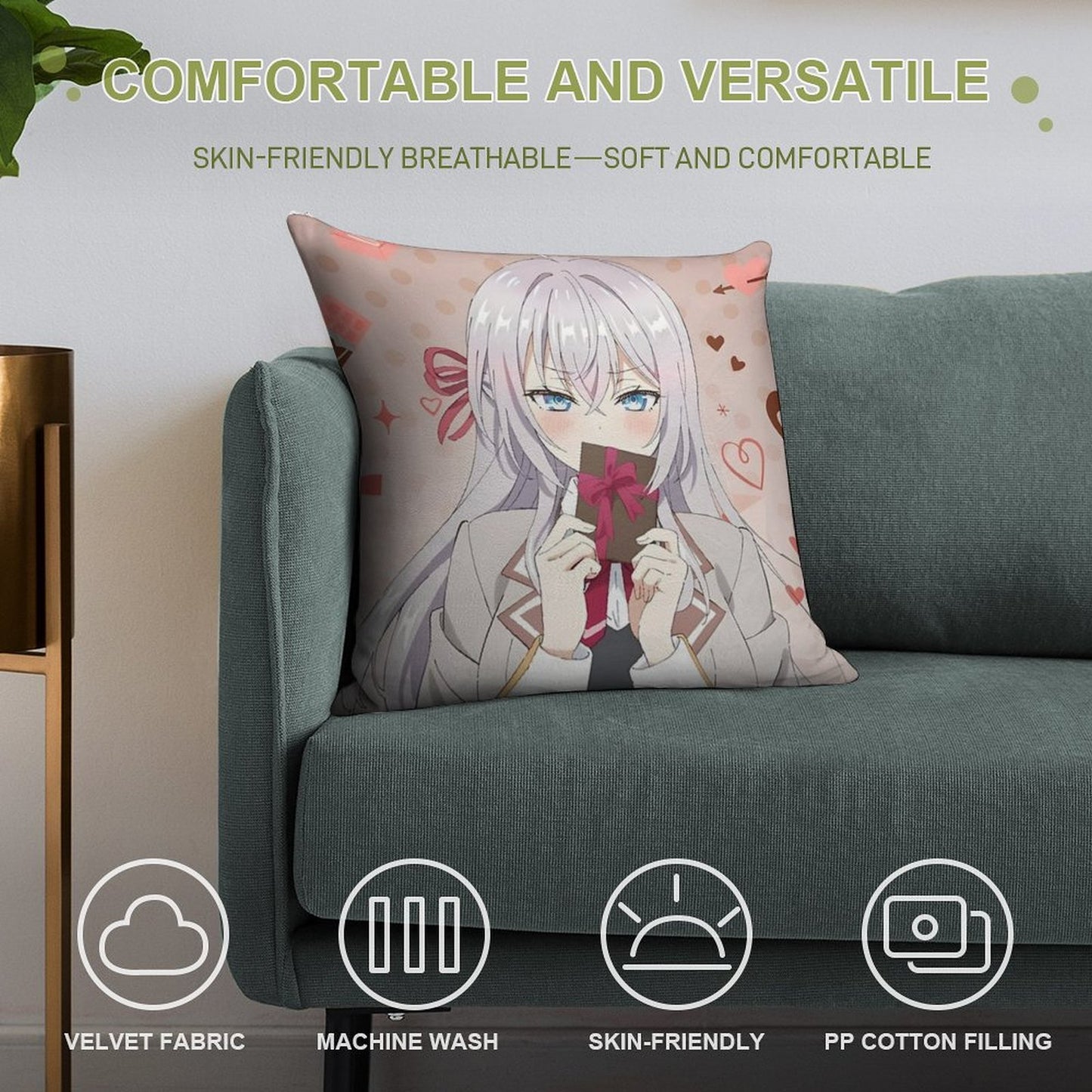 Alya Sometimes Hides Her Feelings in Russian - Alisa Mikhailova Kujou Soft Skin-Friendly Throw Pillow