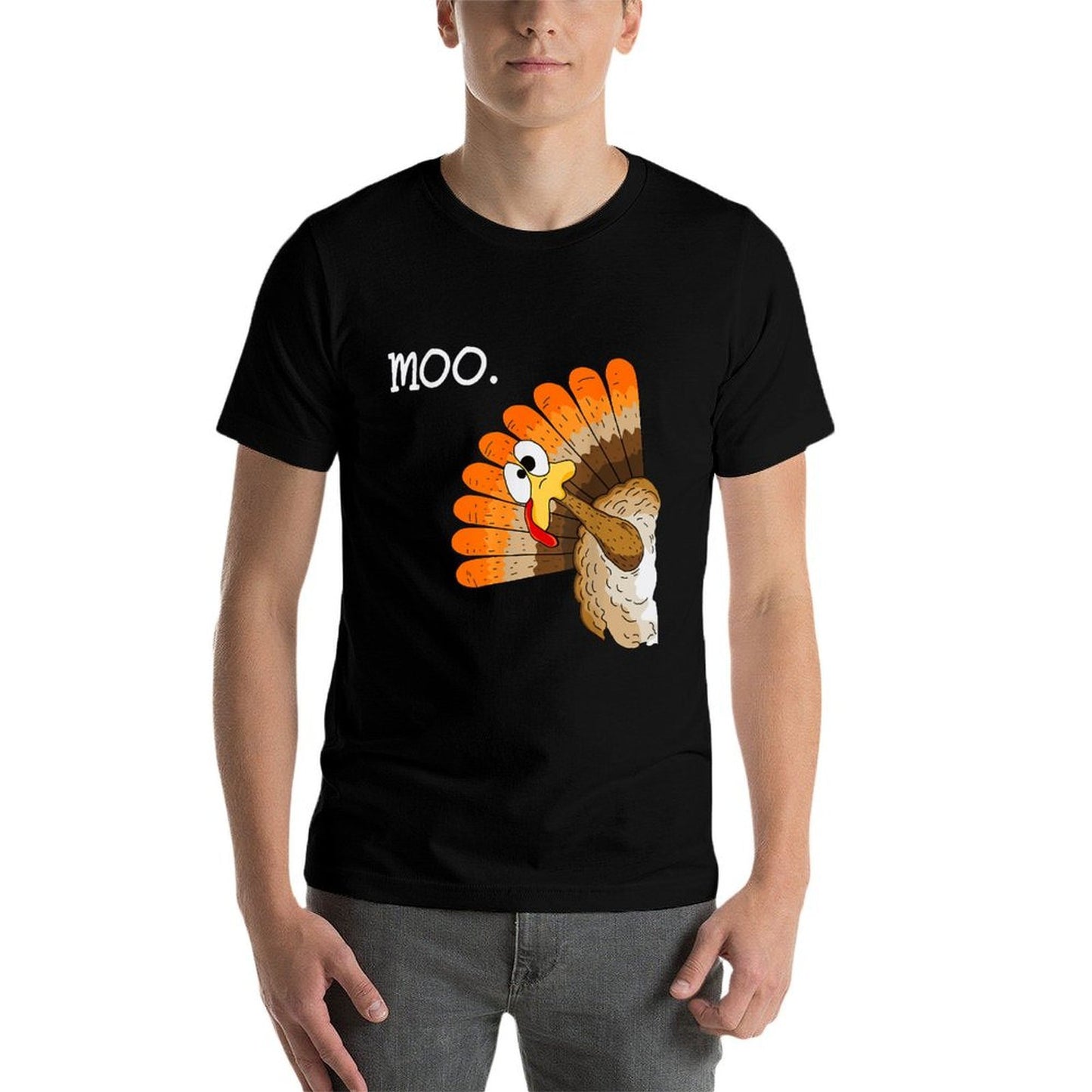 Turkey Moo Funny Thanksgiving Versatile T-Shirt