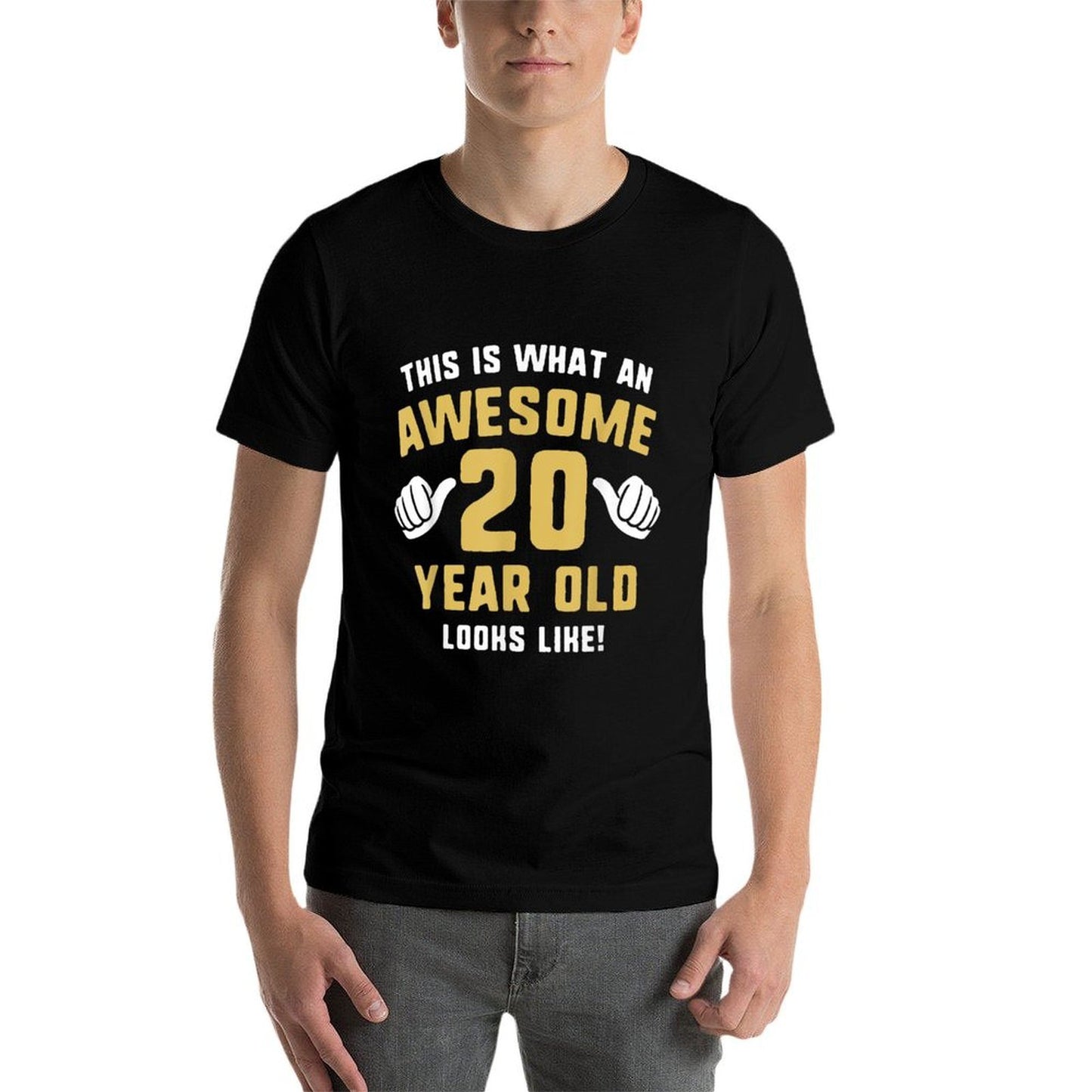 This Is What An Awesome 20 Year Old Looks Like 20th Birthday Heathered Texture T-Shirt