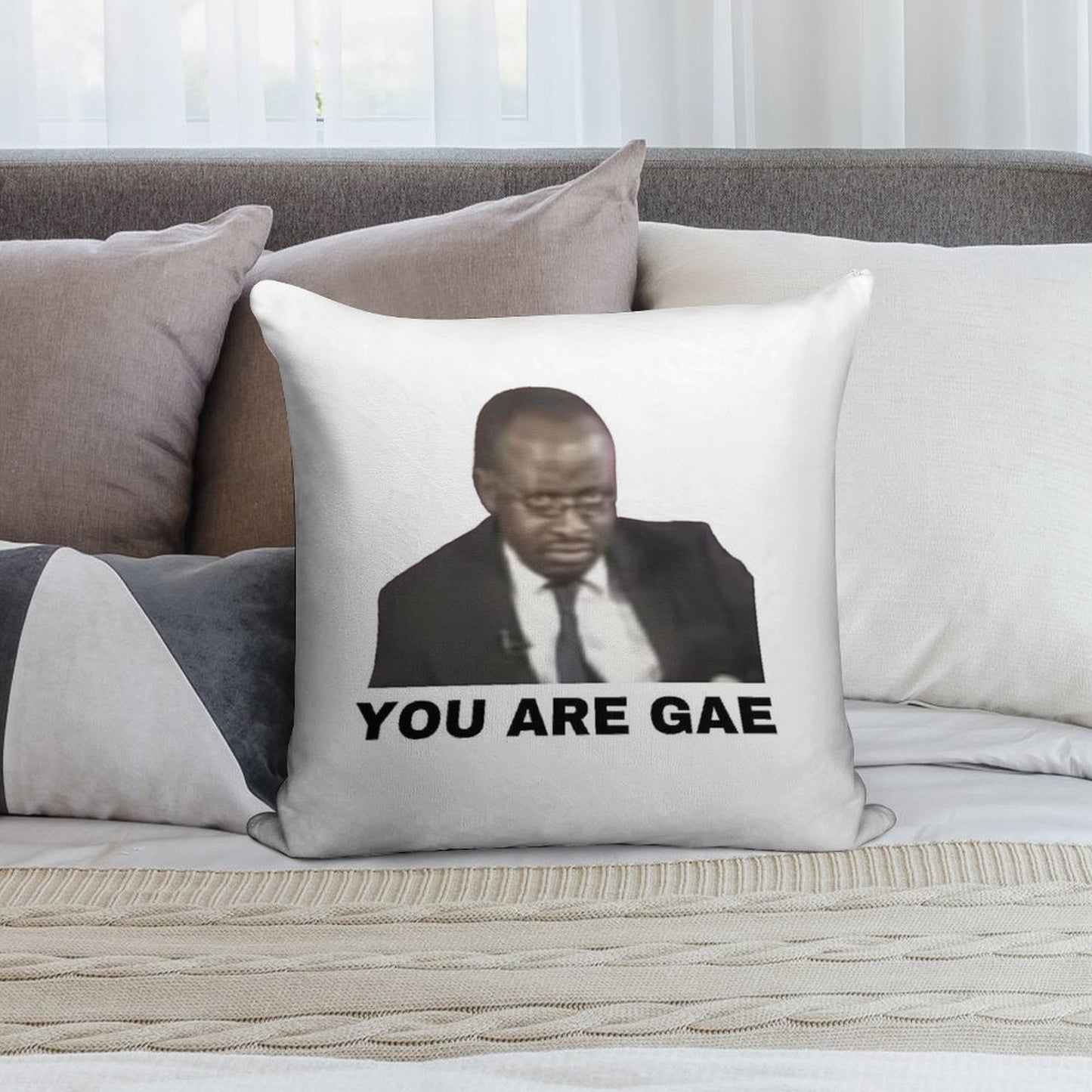 You Are Gae Meme Uganda Gay Rights Interview Viral Video Soft Home Decor Throw Pillow