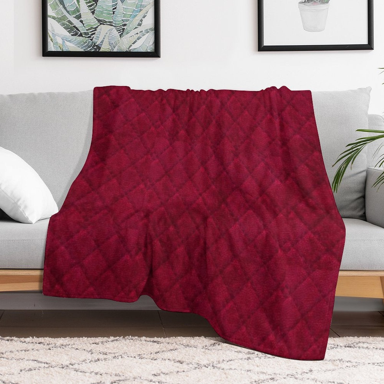 Red Velvet Plush Throw Blanket