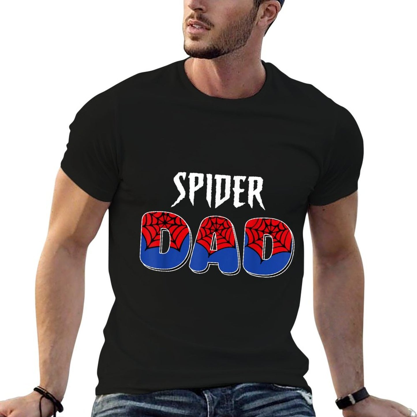 Spider Dad Fathers Day Matching Family Birthday Relaxed-fit T-Shirt