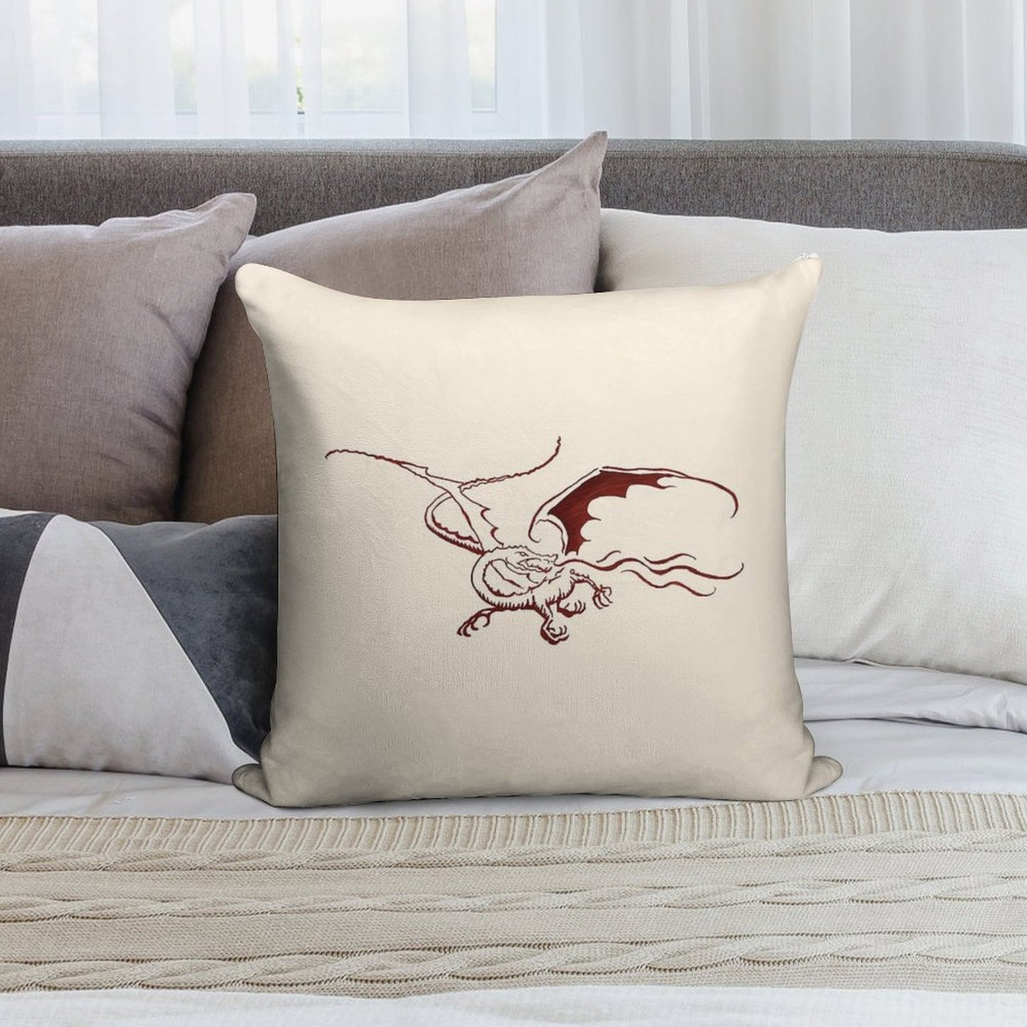 Smaug Soft Luxury Feel Throw Pillow