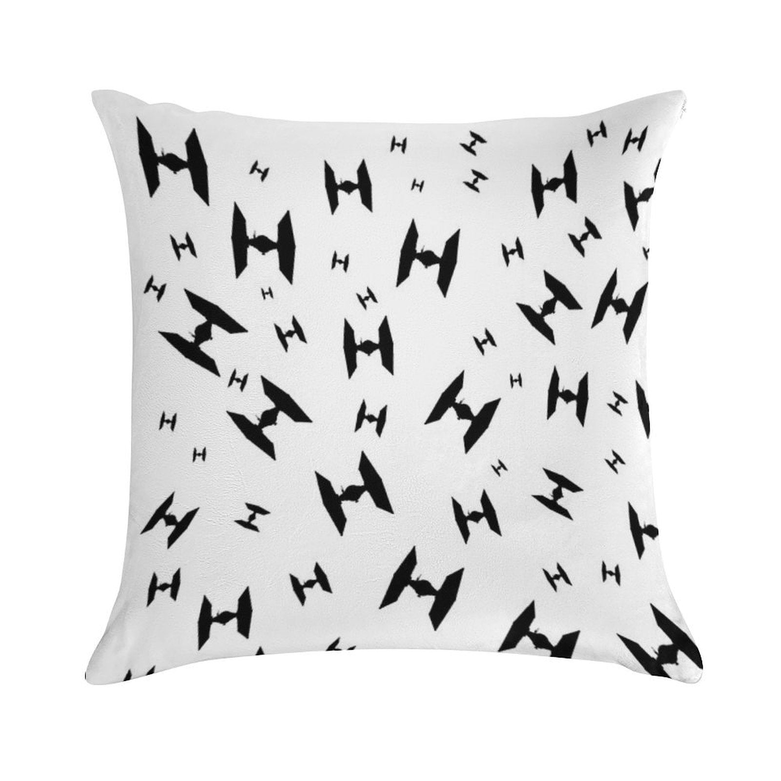 Tie Fighter Pattern Soft Gift Ready Throw Pillow