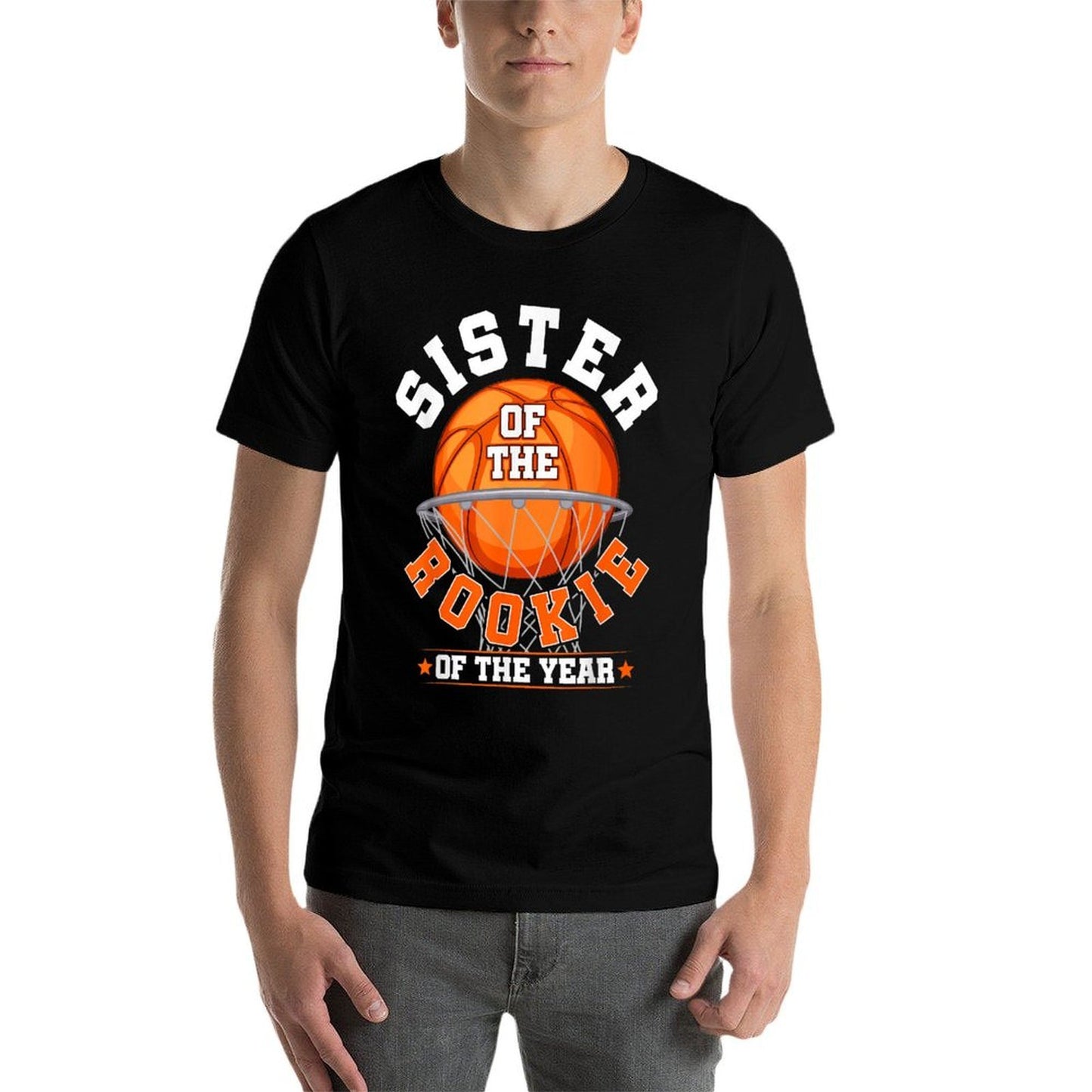 Sister of Rookie 1st Birthday Basketball Family Matching Comfortable T-Shirt