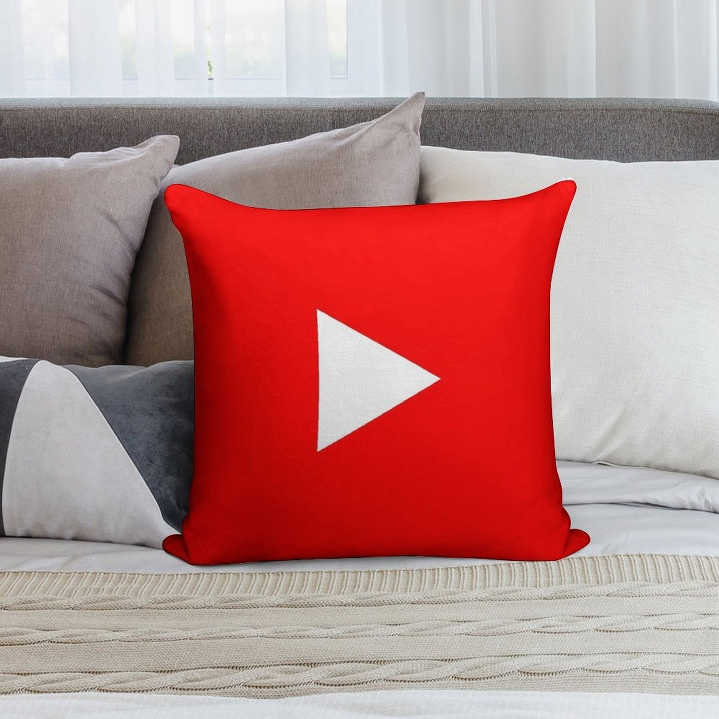 YouTube Pillow Soft Anti-Pilling Throw Pillow
