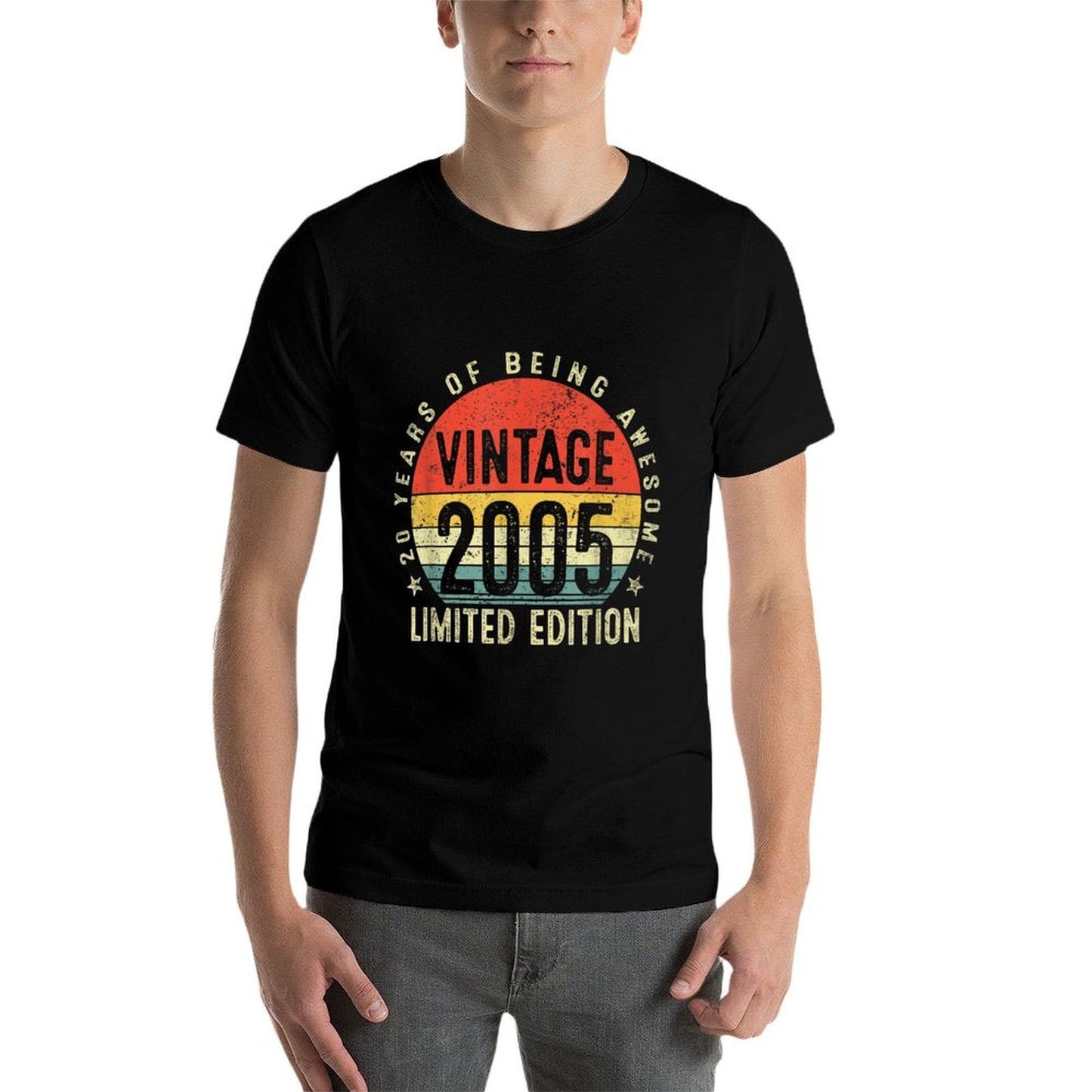 Vintage 2005 Limited Edition 20 Year Old Gifts 20th Birthday Heathered Texture T-Shirt