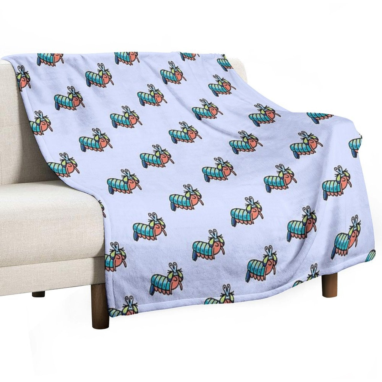 Mantis Shrimp Wrinkle-free Throw Blanket