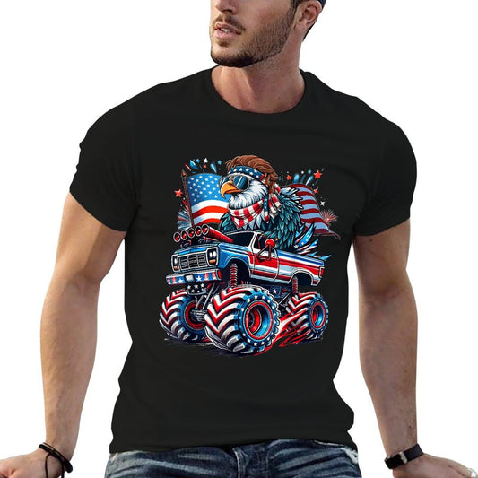 4th of July USA American Bald Eagle Patriotic Eagle  Vintage-inspired T-Shirt