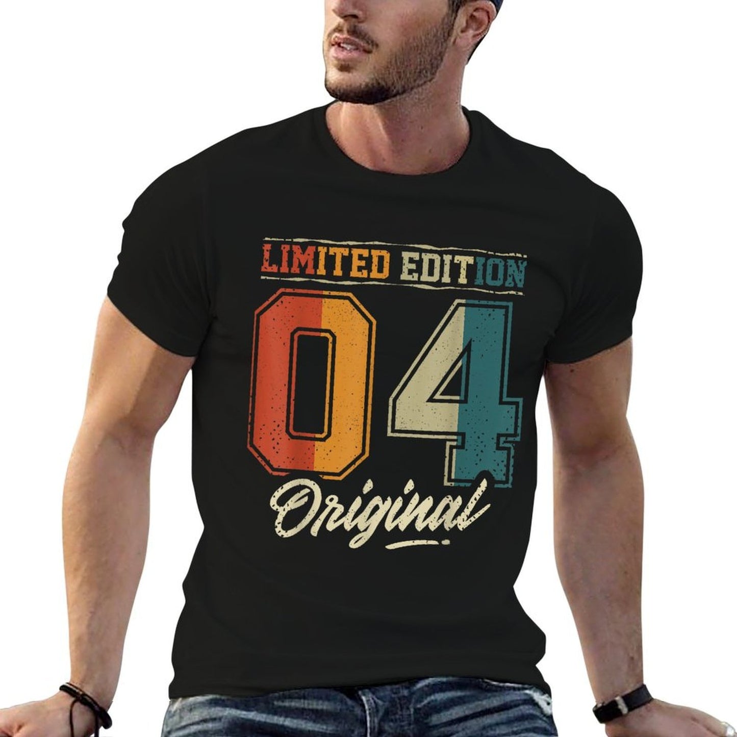 21st Birthday Man Woman 21 Years 2004 Decorative Funny Gift Oversized Silhouette T-Shirt