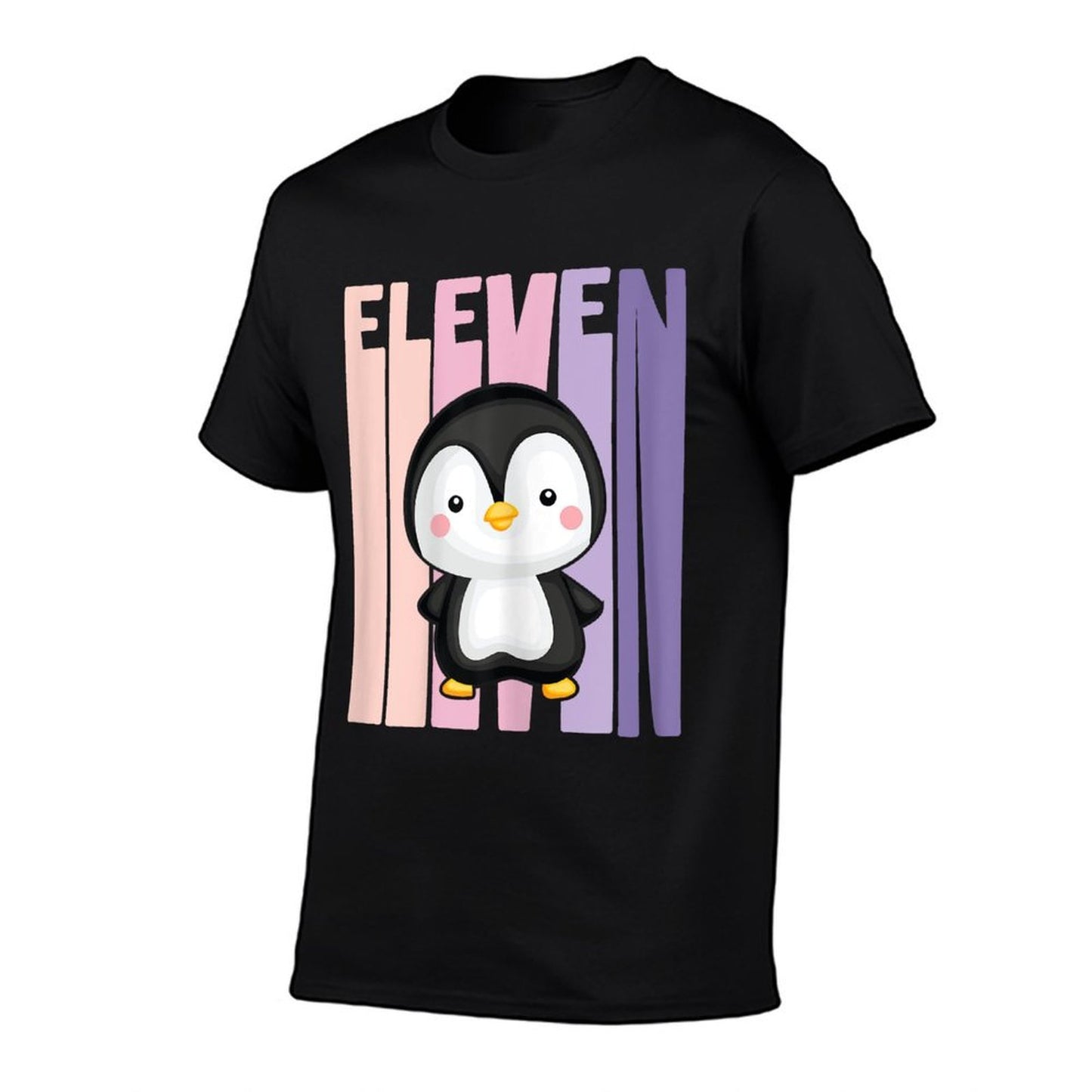 11 Year Old Cute Penguin Birthday Girl 11th B-day High-quality Stitching T-Shirt