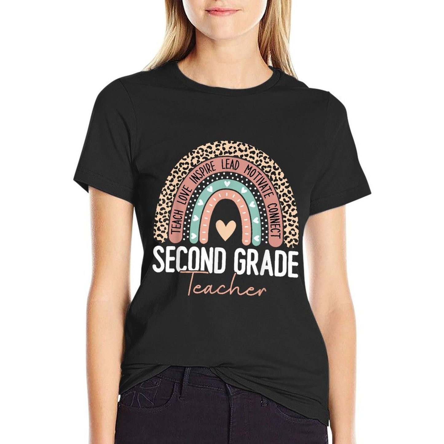 Second Grade Teacher Rainbow Team 2nd Grade Squad Women Lightweight T-Shirt
