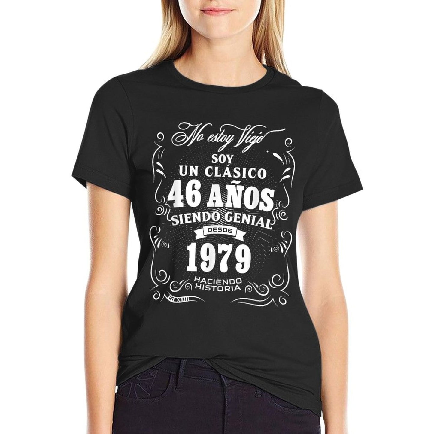 Vintage 46th Birthday Men Funny 1979 46 Birthday Spanish Moisture-wicking T-Shirt