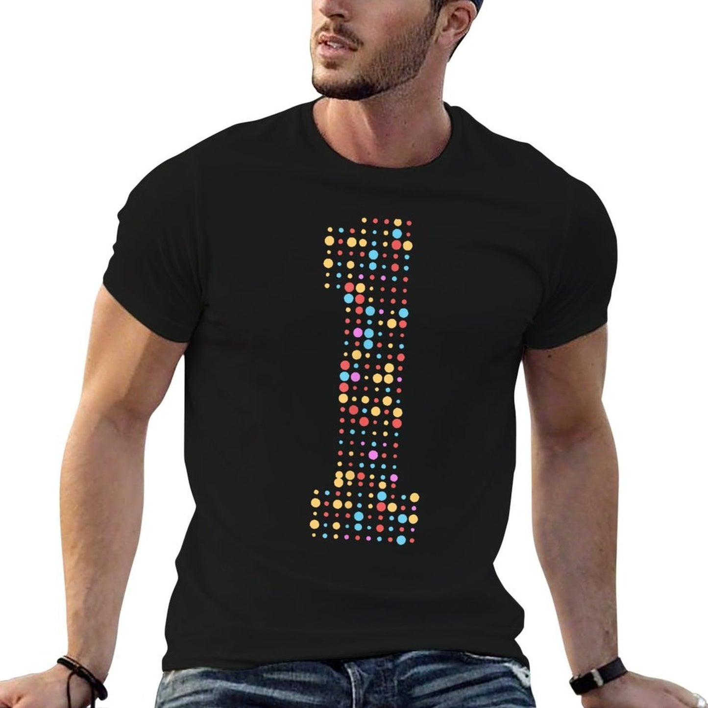 Toddler 1st Birthday Boys Kids Polka Dot Themed 1 Year Old Graphic-printed T-Shirt