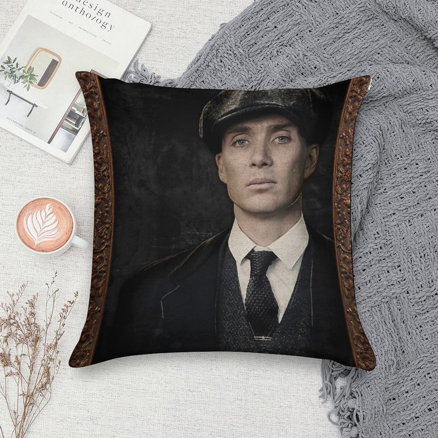 Thomas “Tommy” Shelby - Frame Soft Bedroom Essential Throw Pillow