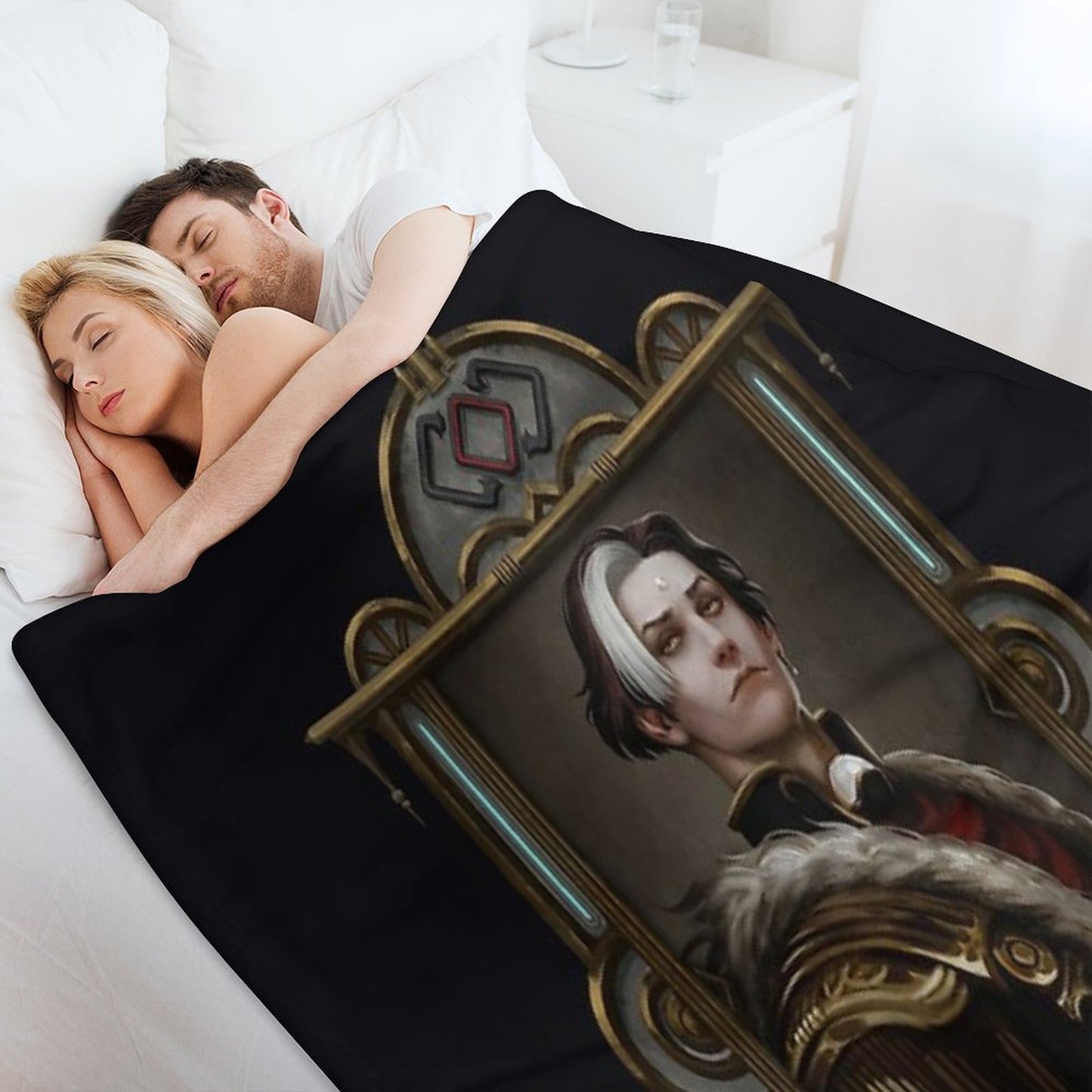 Solus Zos Galvus Framed Portrait Velvety-soft Throw Blanket