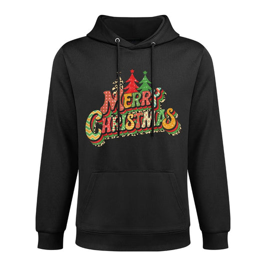 Retro Merry Christmas Matching Family Xmas Holiday Costume Medium-Weight Fabric Hoodie