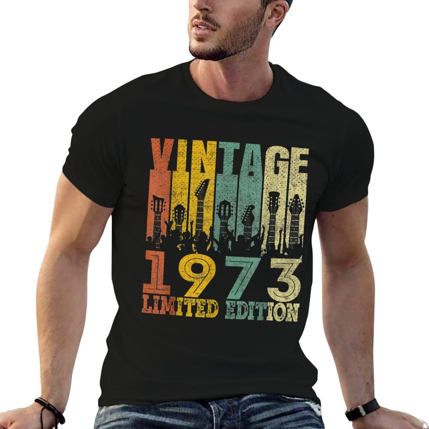 Vintage 1973 Birthday Gifts, Guitar Lovers 50th Birthday Quick-drying T-Shirt