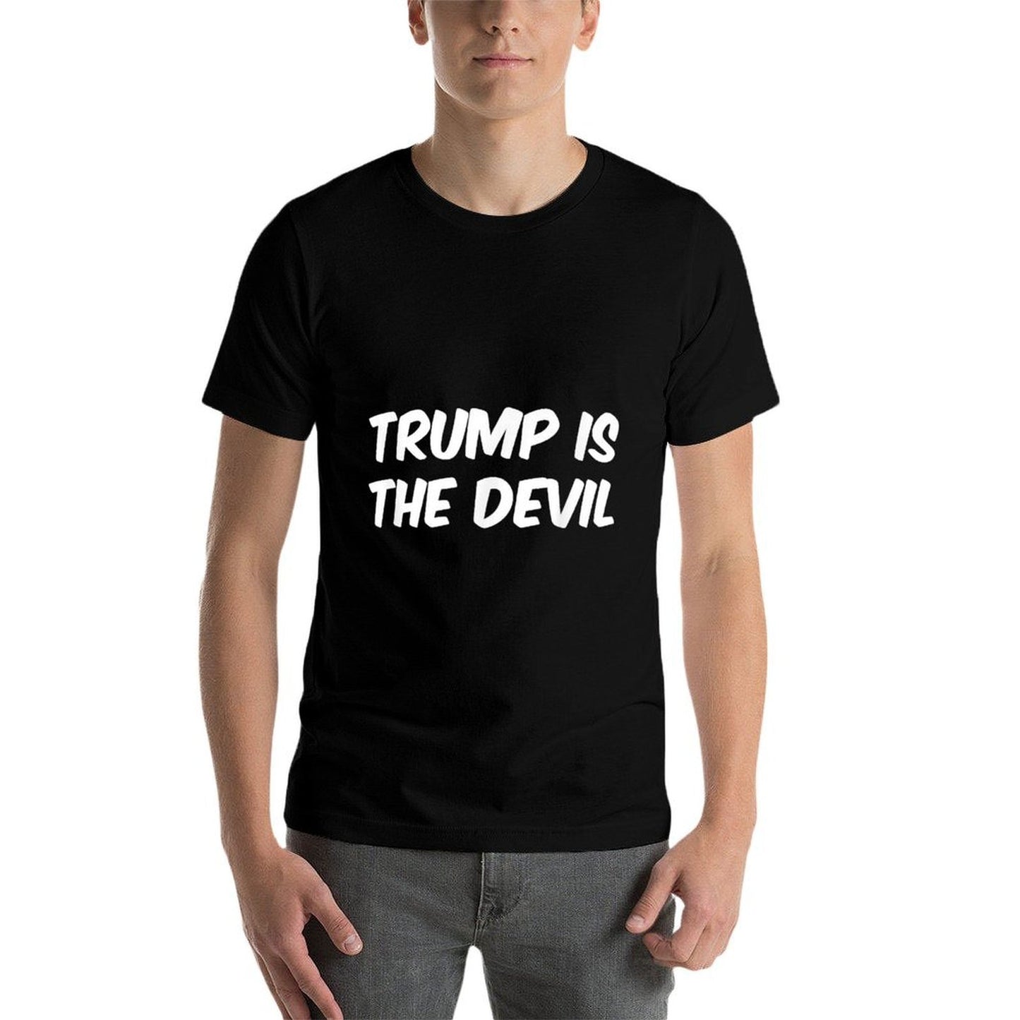 Trump Is The Devil Oversized Silhouette T-Shirt