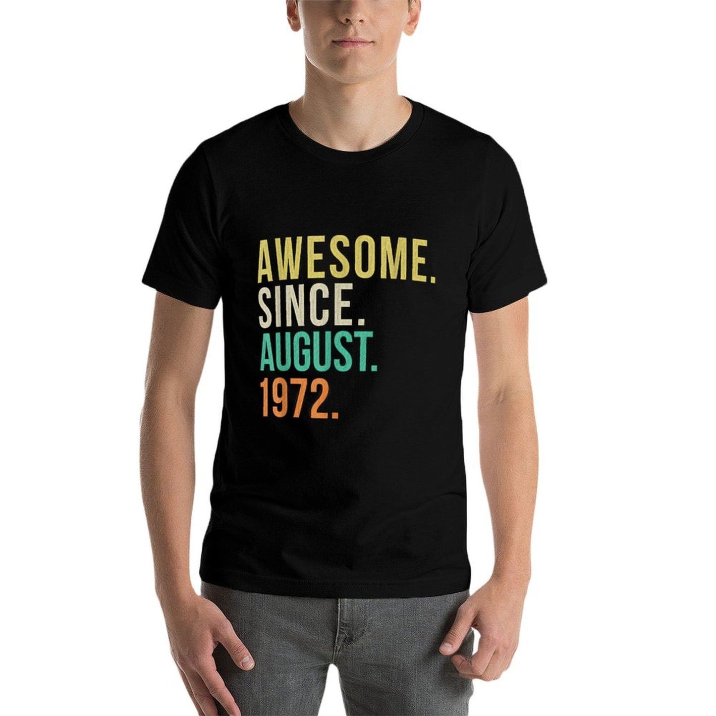 50 Year Old Awesome Since August 1972 50th Birthday  Moisture-wicking T-Shirt