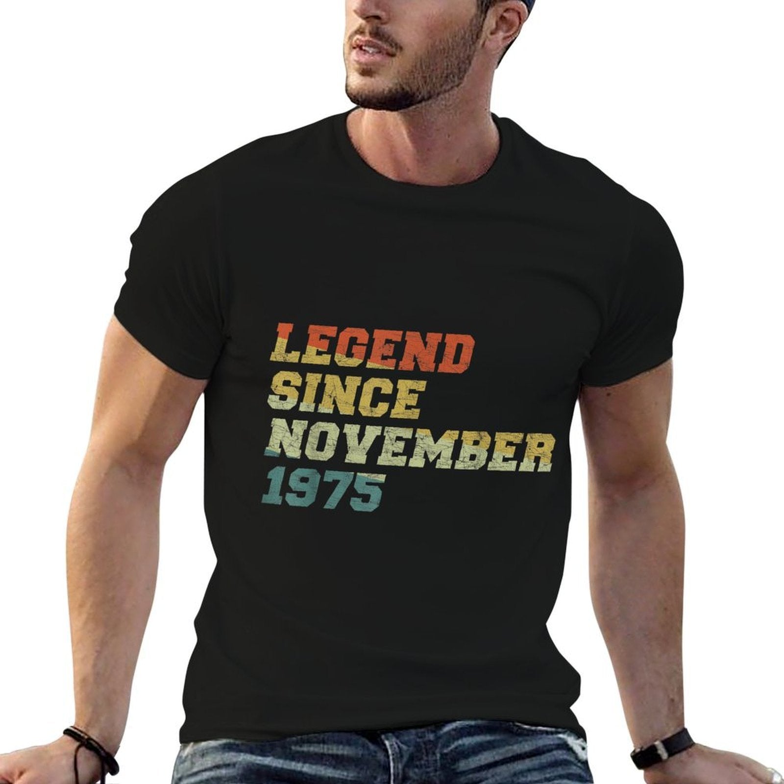 50 Years Old Legends Since November 1975 50th Birthday  Trendy Pattern T-Shirt