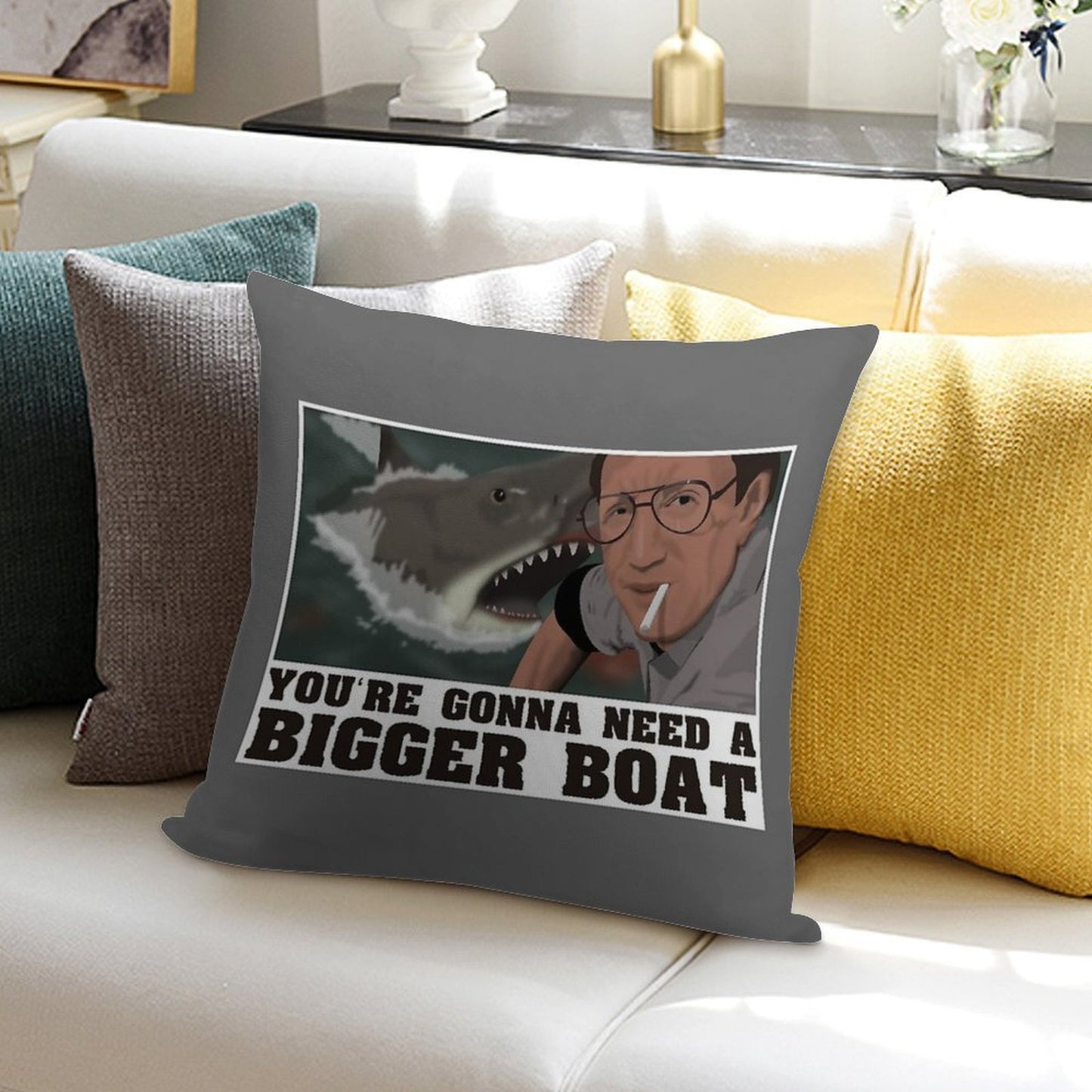 You're Gonna Need A Bigger Boat - Jaws Soft Style Accent Throw Pillow