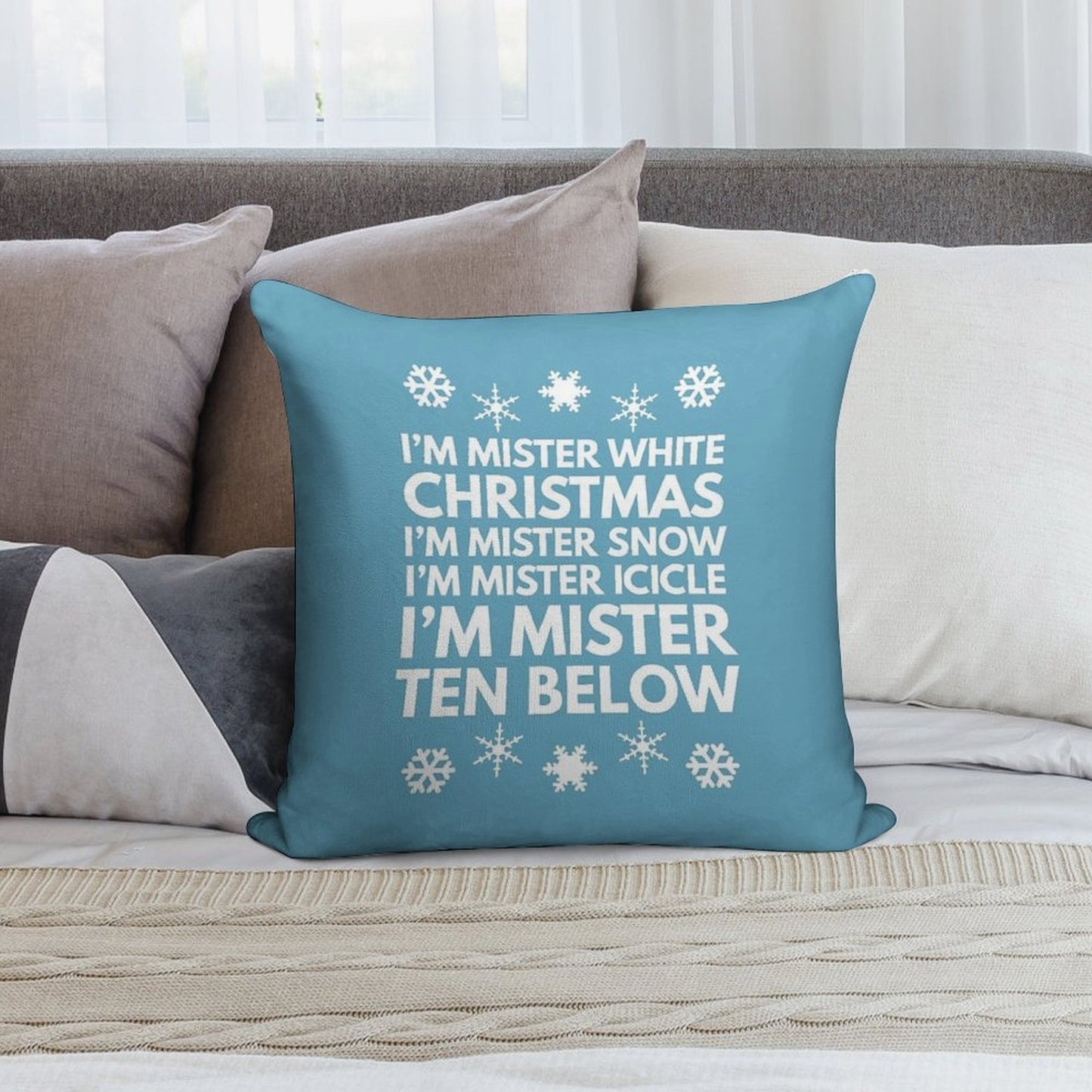 Snow Miser Soft Ultra-Soft Texture Throw Pillow