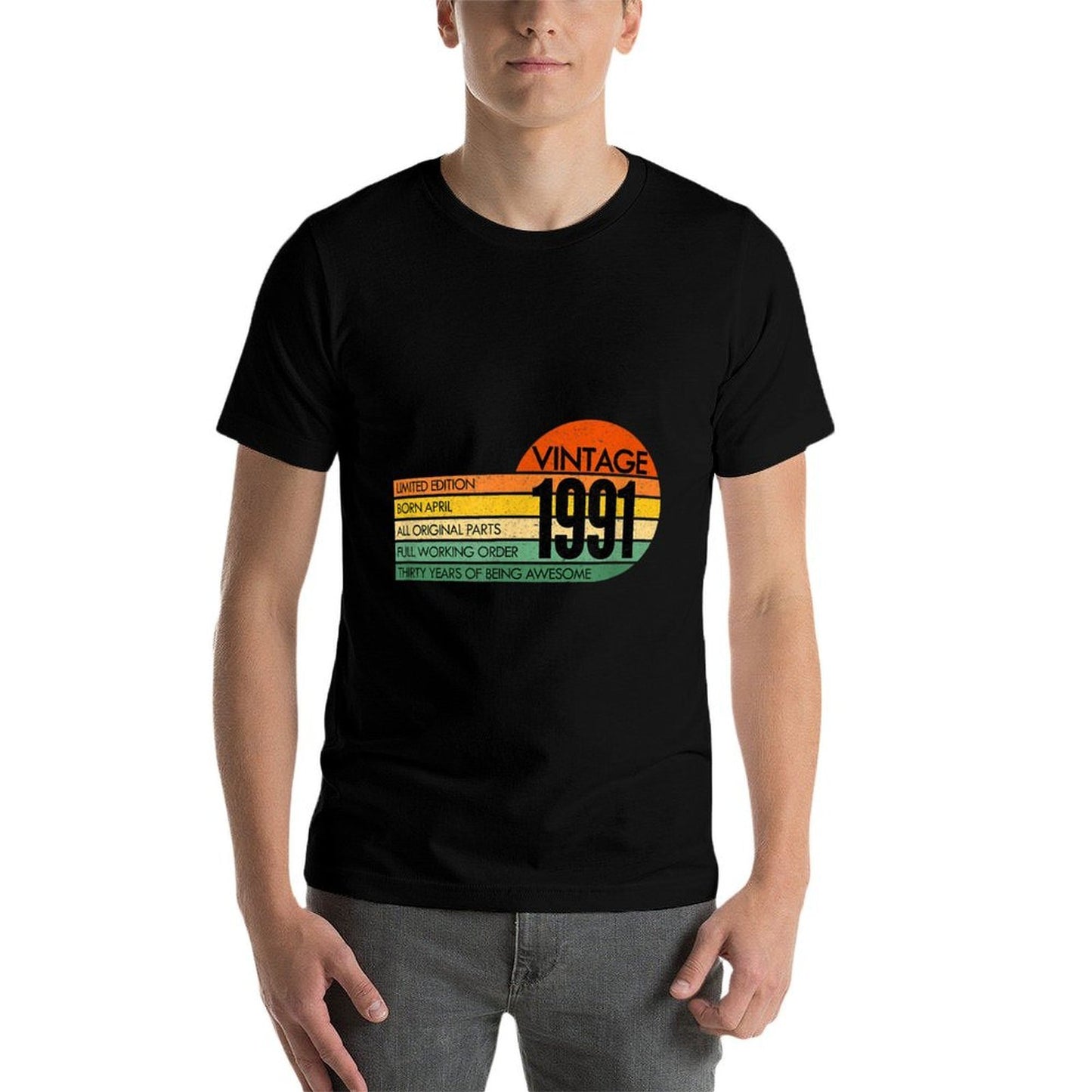 30 Years Old Vintage APRIL 1991 30th Birthday Relaxed-fit T-Shirt