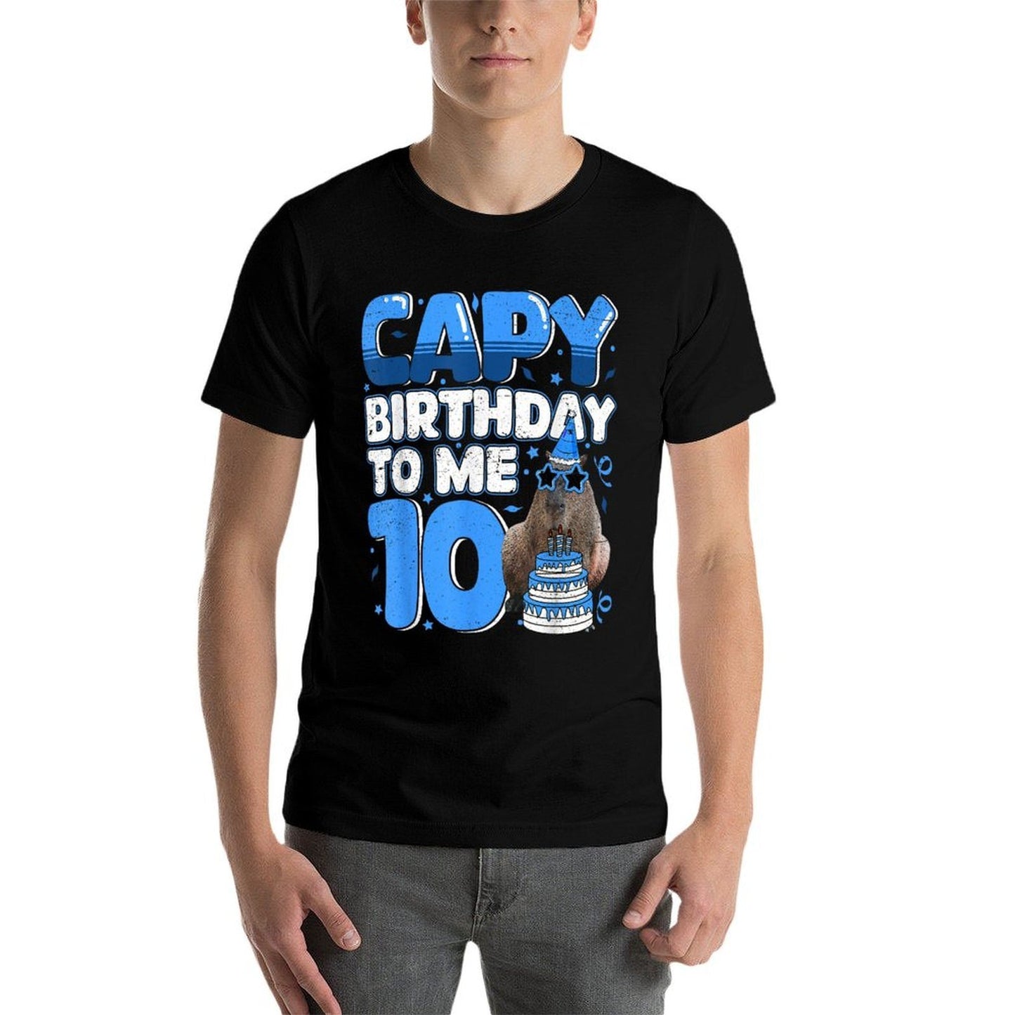 10 Years Capy Birthday to Me Capybara 10th Birthday Cotton T-Shirt