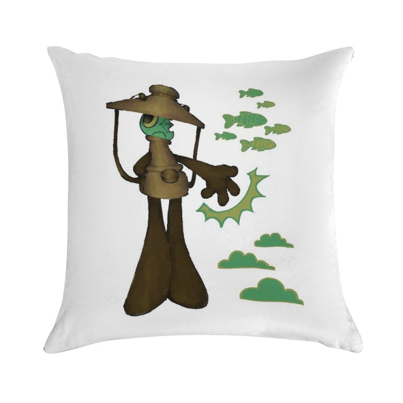 Airy Hfjone Again Soft Short Plush Fabric Throw Pillow