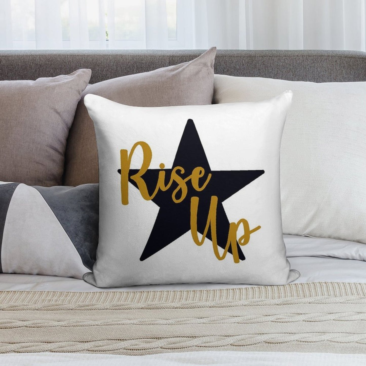 Rise Up Soft Home Decor Throw Pillow