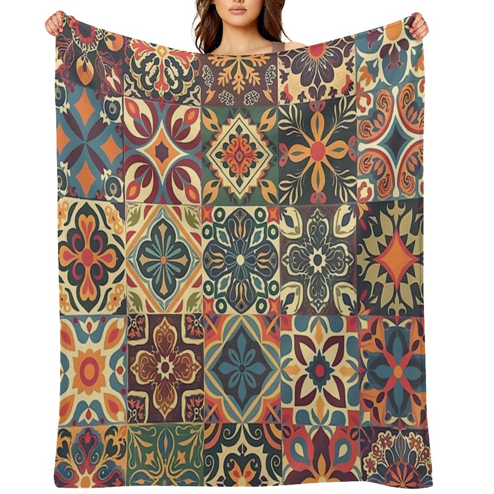 Mosaic of Elegance Versatility Throw Blanket