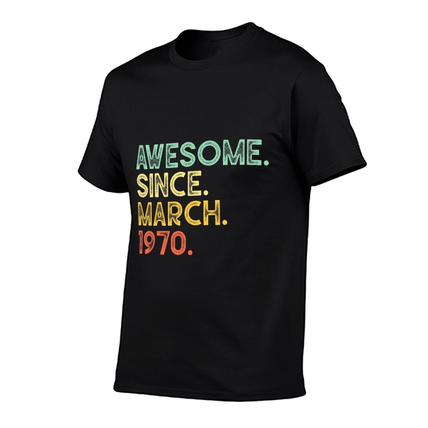50 Years Old Awesome March 1970 50th Birthday Gift Premium  Cotton T-Shirt