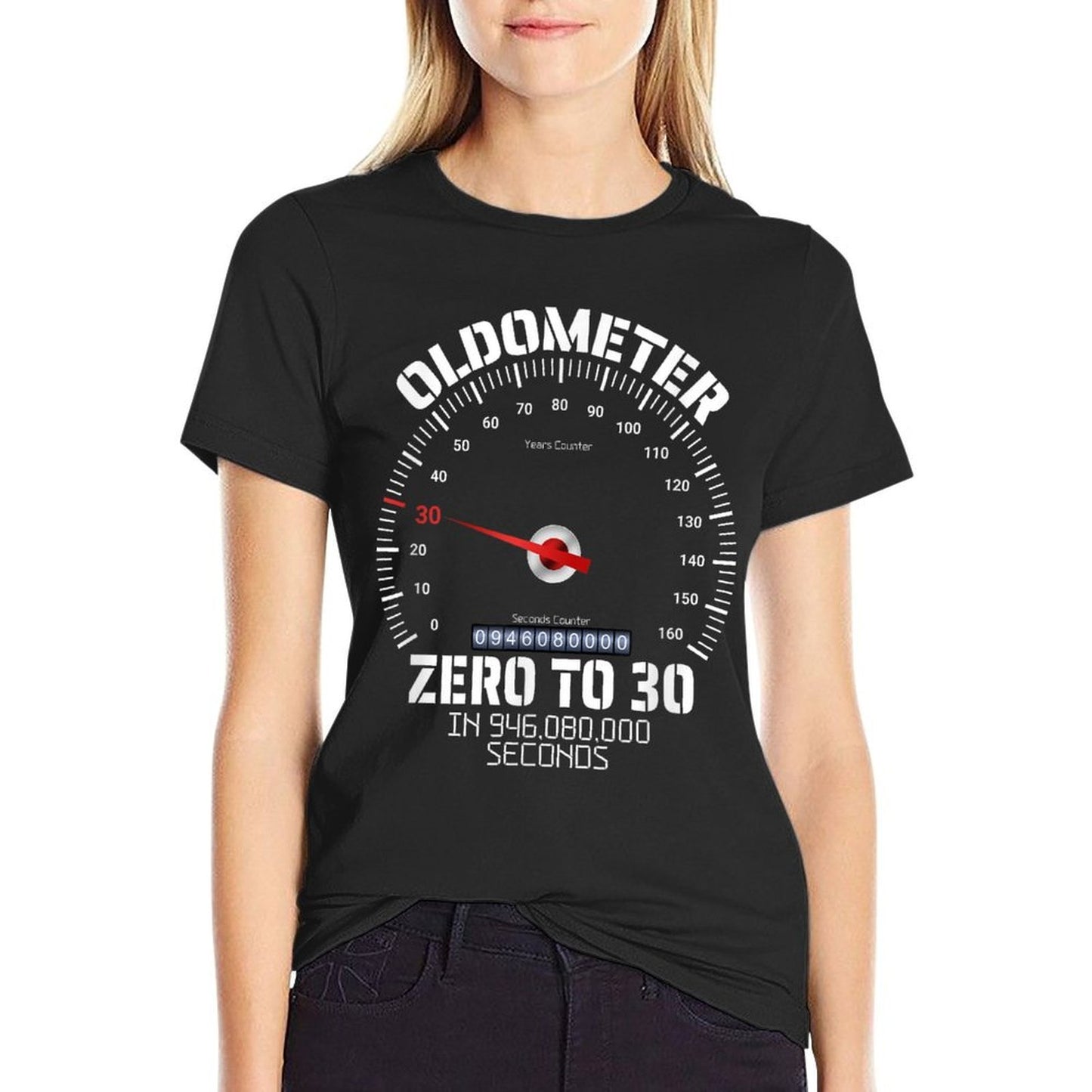 30th Birthday Oldometer Zero To 30 Years Funny 30th Birthday Comfortable T-Shirt