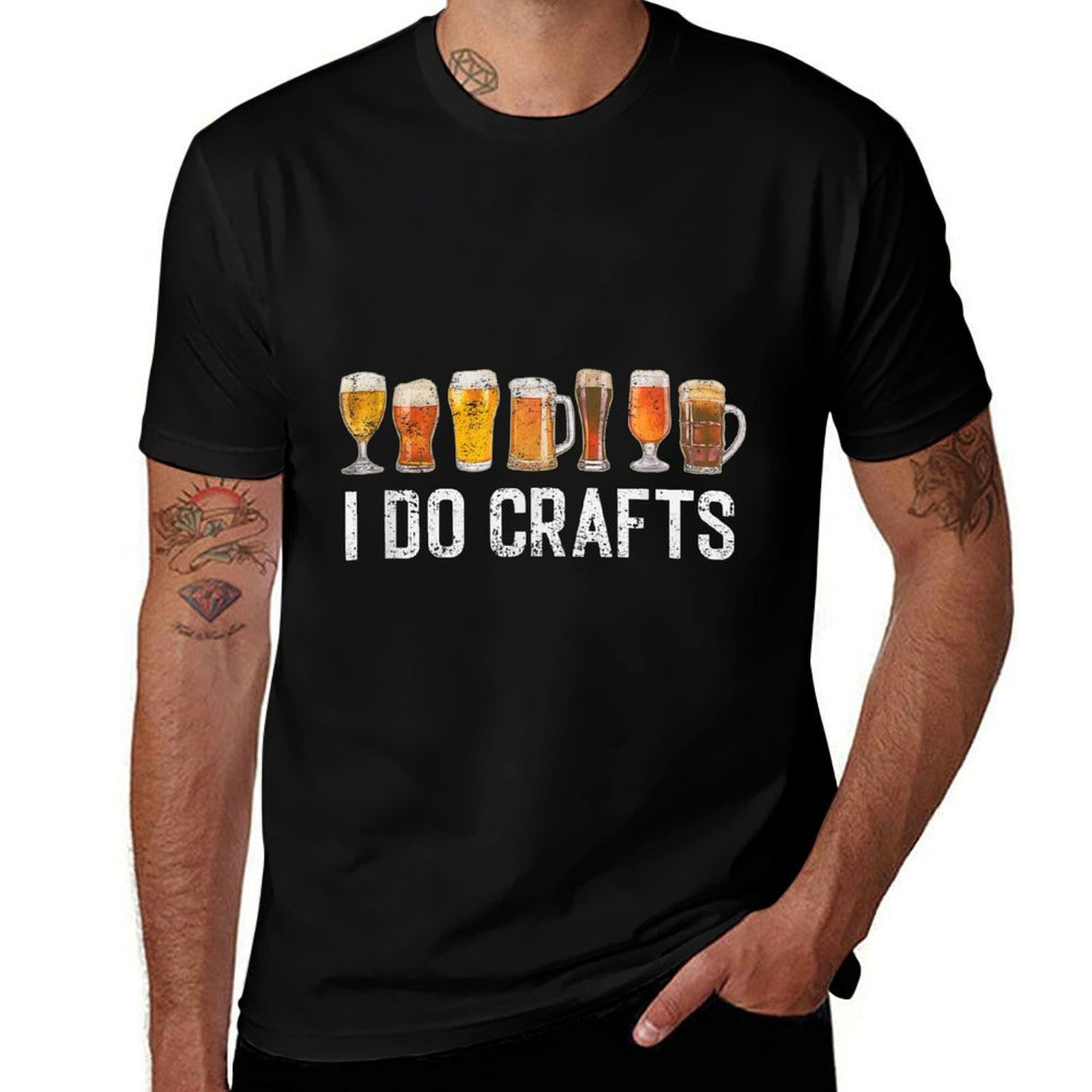 Craft Beer Vintage I Do Crafts Home Brew Art for Men Women  Stretchy T-Shirt