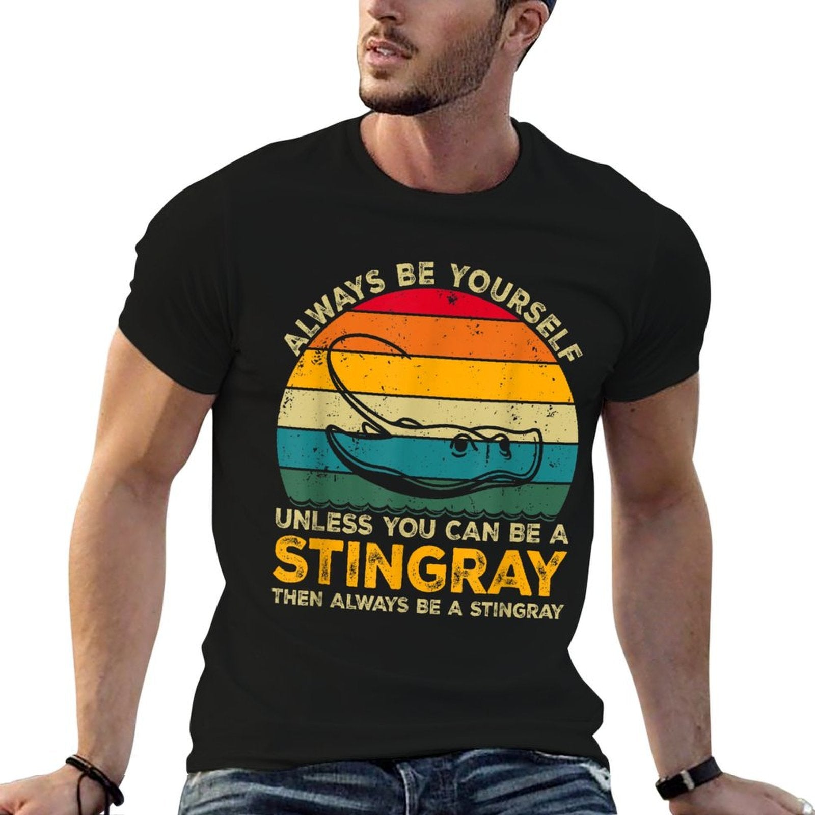 Always Be Yourself Unless You Can Be A Stingray  Heathered Texture T-Shirt