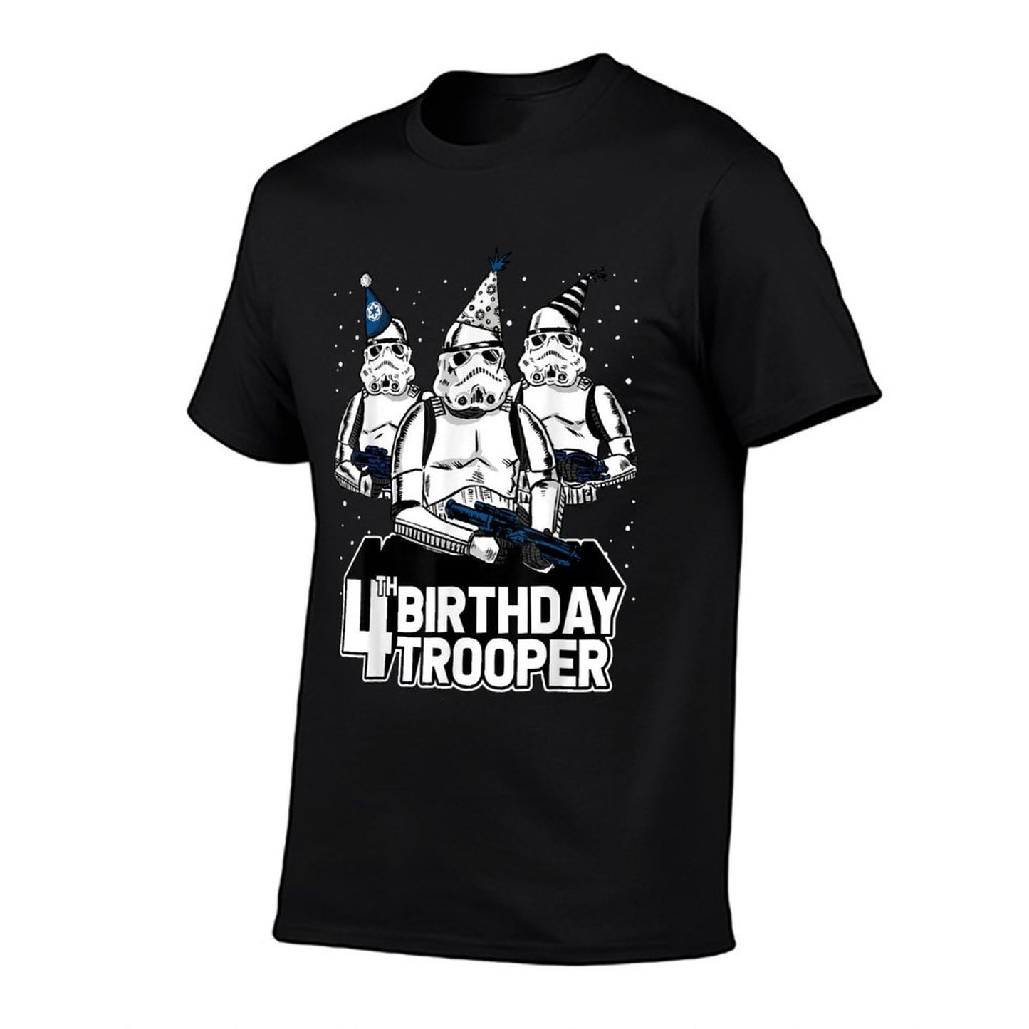 Star Wars Stormtrooper Party Hats Trio 4th Birthday Trooper High-quality Stitching T-Shirt