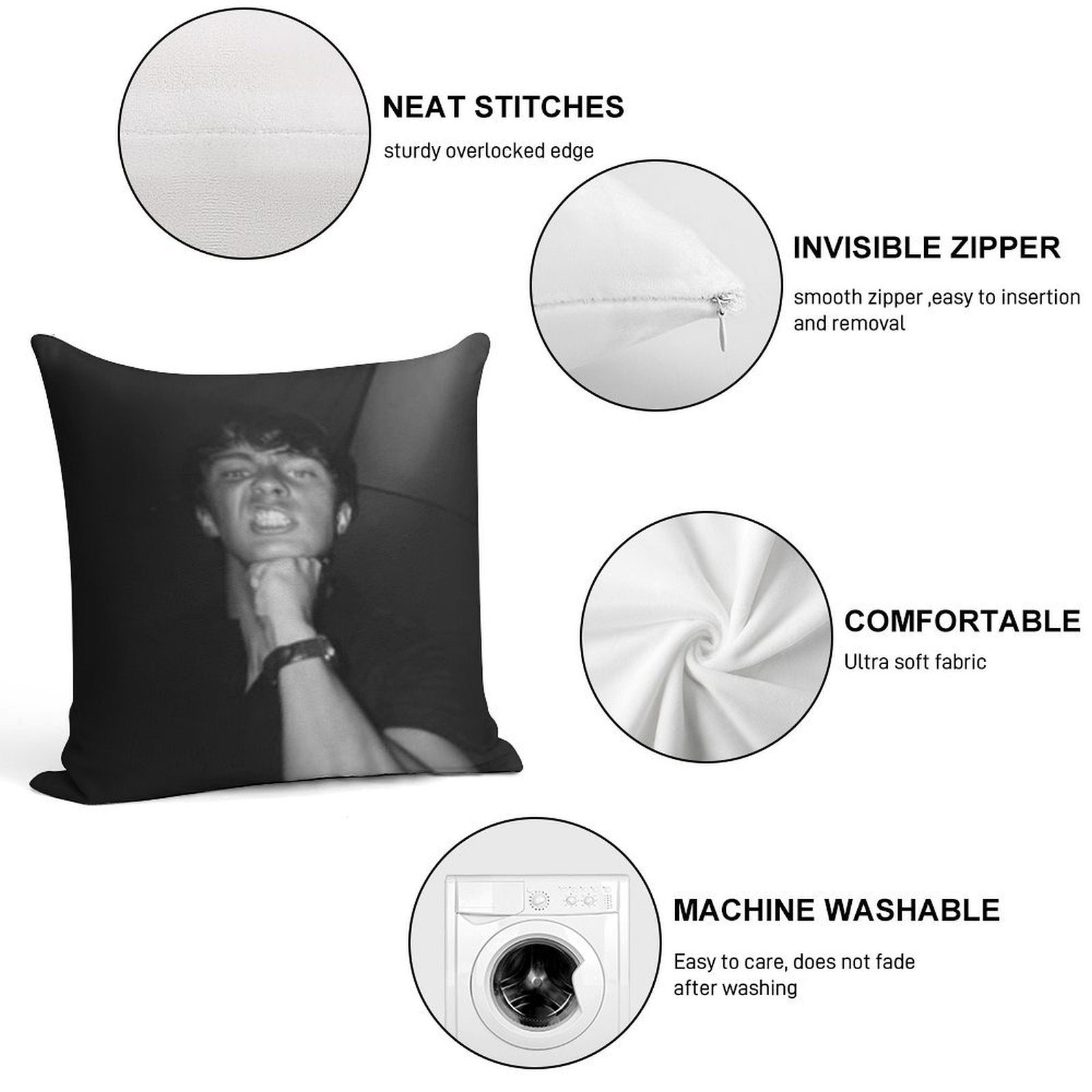 Rafe Cameron (Drew Starkey) Soft Durable Construction Throw Pillow