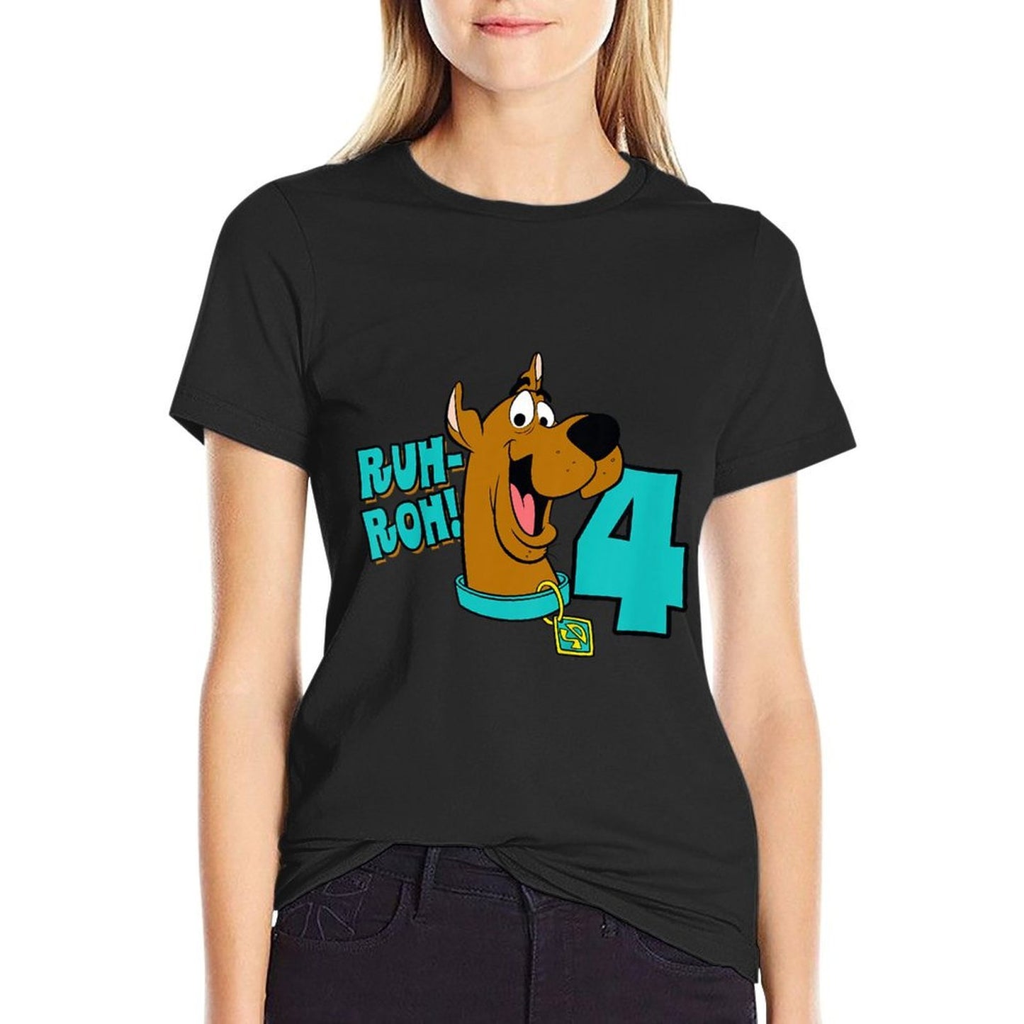 Scooby-Doo 4th Birthday Ruh-Roh! I'm 4! Wrinkle-resistant T-Shirt