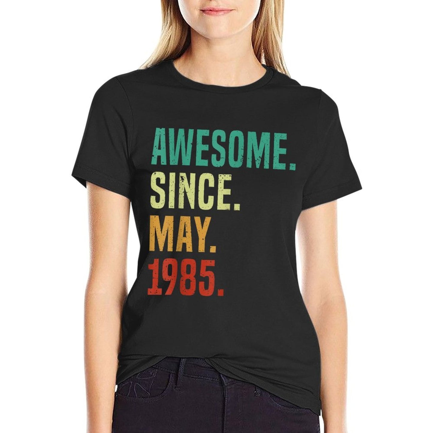 40 Years Old Awesome Since May 1985 40th Birthday  Wrinkle-resistant T-Shirt