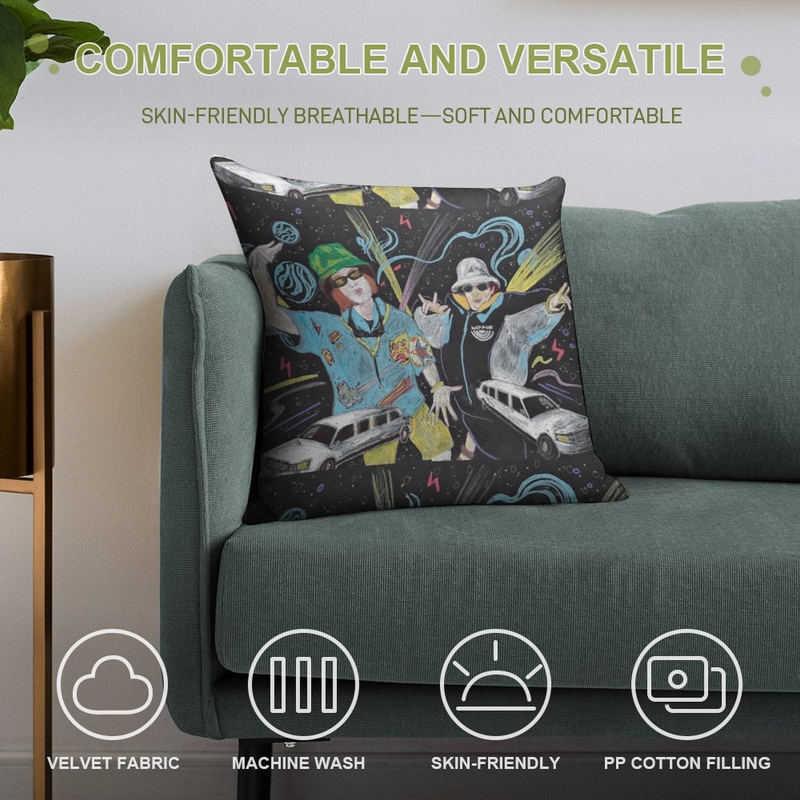 Kevin And Perry Go Large Soft Fade-Resistant Throw Pillow