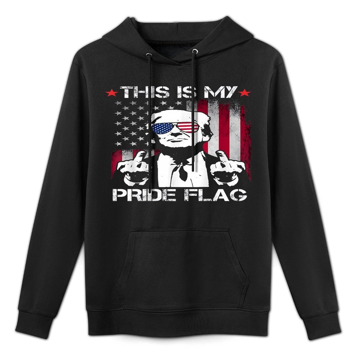 This Is My Pride USA American 4th Of July On Back Shape Retention Hoodie