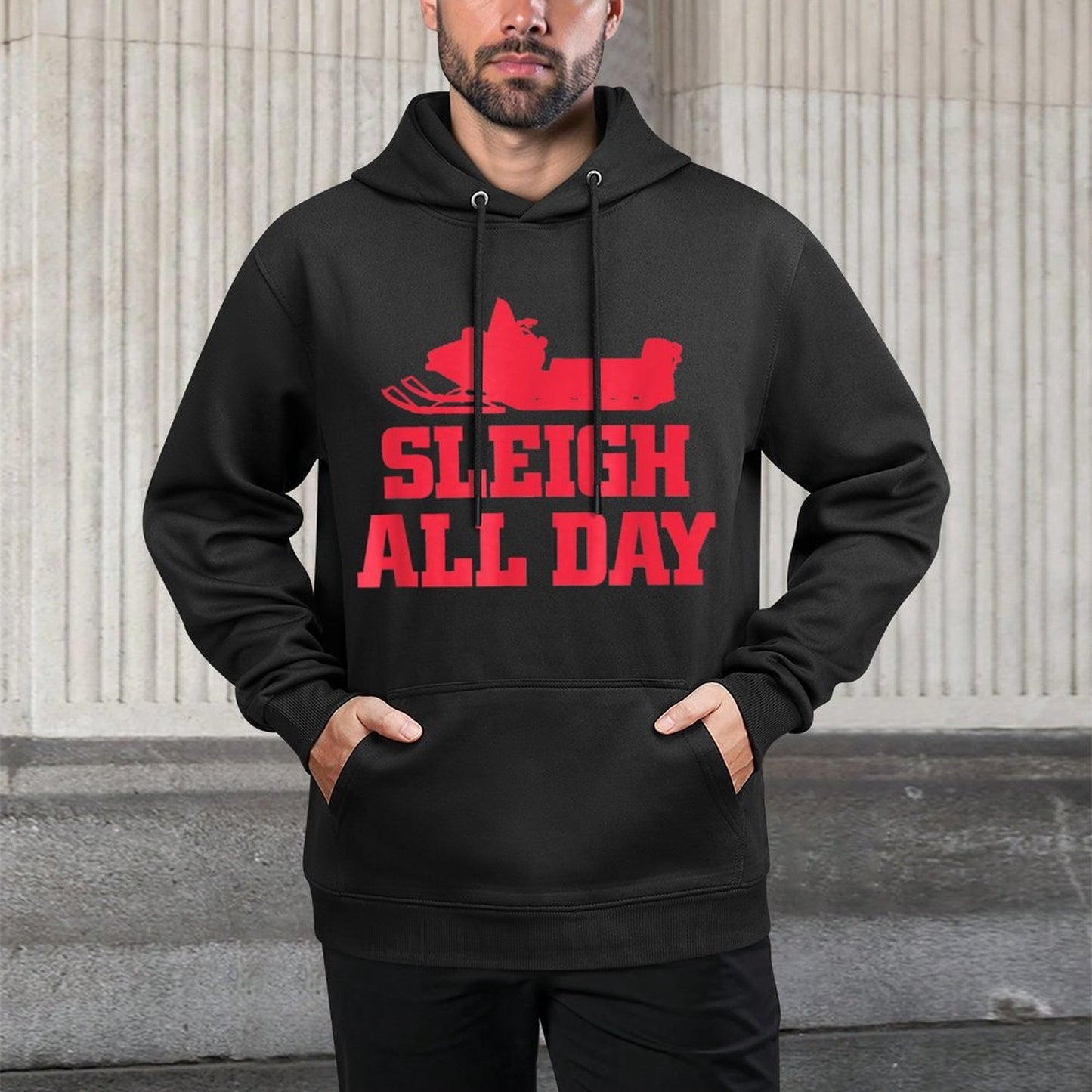 Snowmobile Christmas Sleigh All Day All-Day Comfort Hoodie