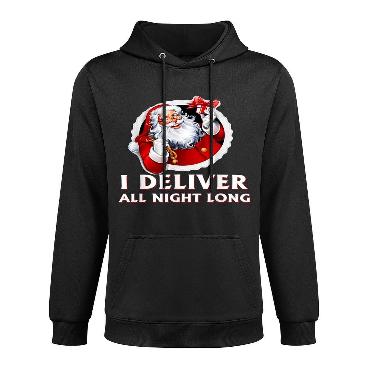 Santa I Deliver All Night Long Funny Christmas Adjustable Hood Hoodie
