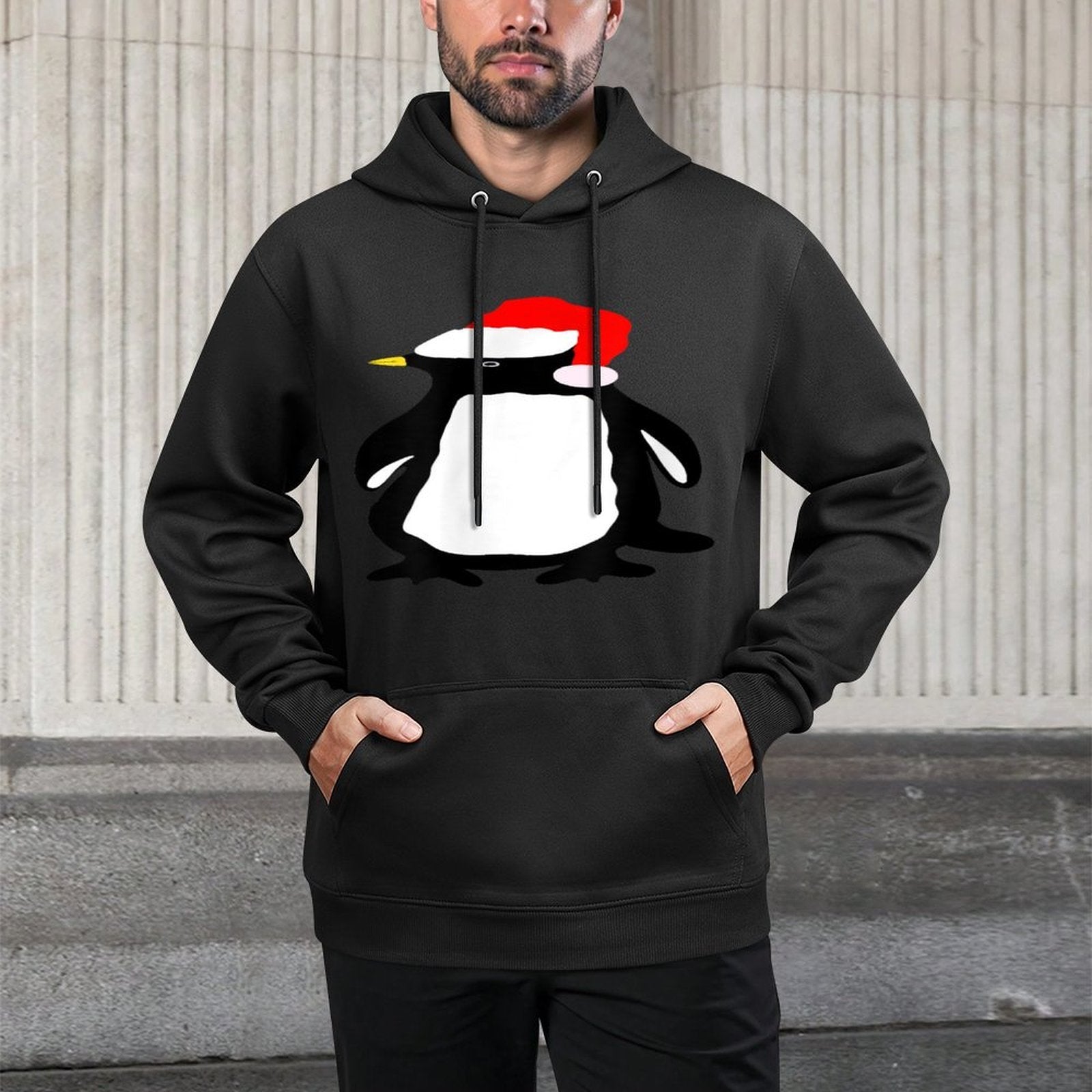 Christmas Penguin Pajamas Customizable Surface Hoodie
