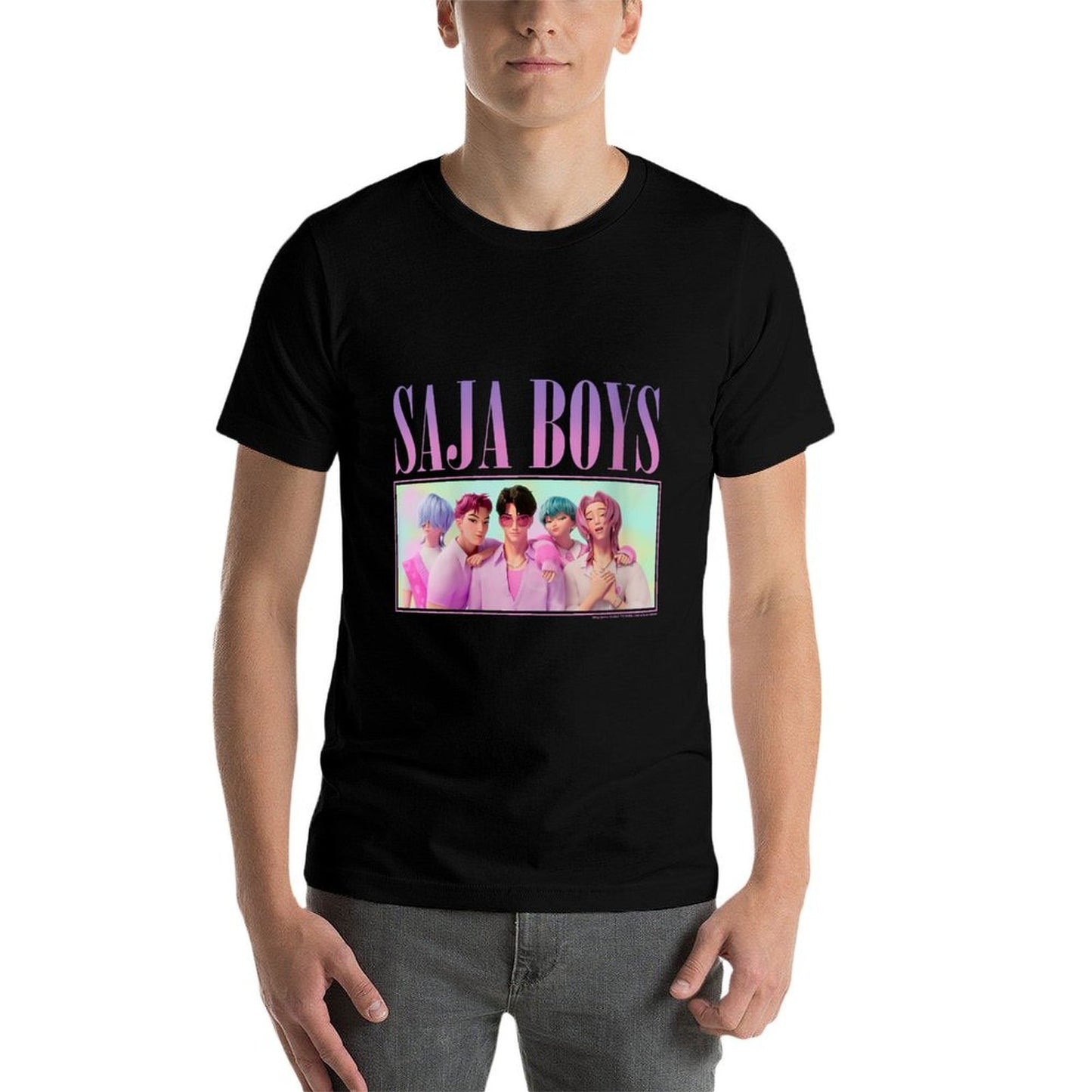 Womens Kpop Demon Hunters Saja Boys Group Shot Versatile T-Shirt